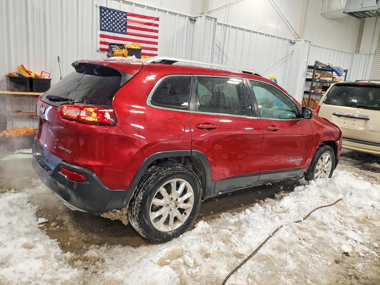 2015 Jeep Cherokee Limited Burgundy vin: 1C4PJMDS0FW652721