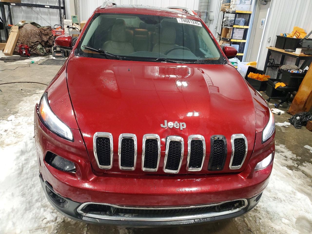 2015 Jeep Cherokee Limited Burgundy vin: 1C4PJMDS0FW652721