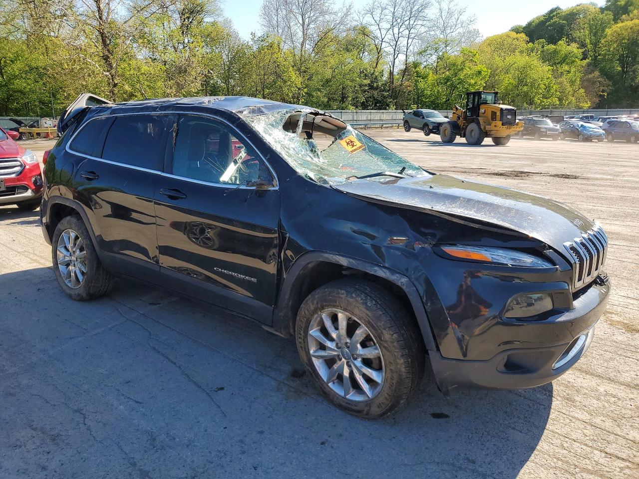 2015 Jeep Cherokee Limited Black vin: 1C4PJMDS0FW667039