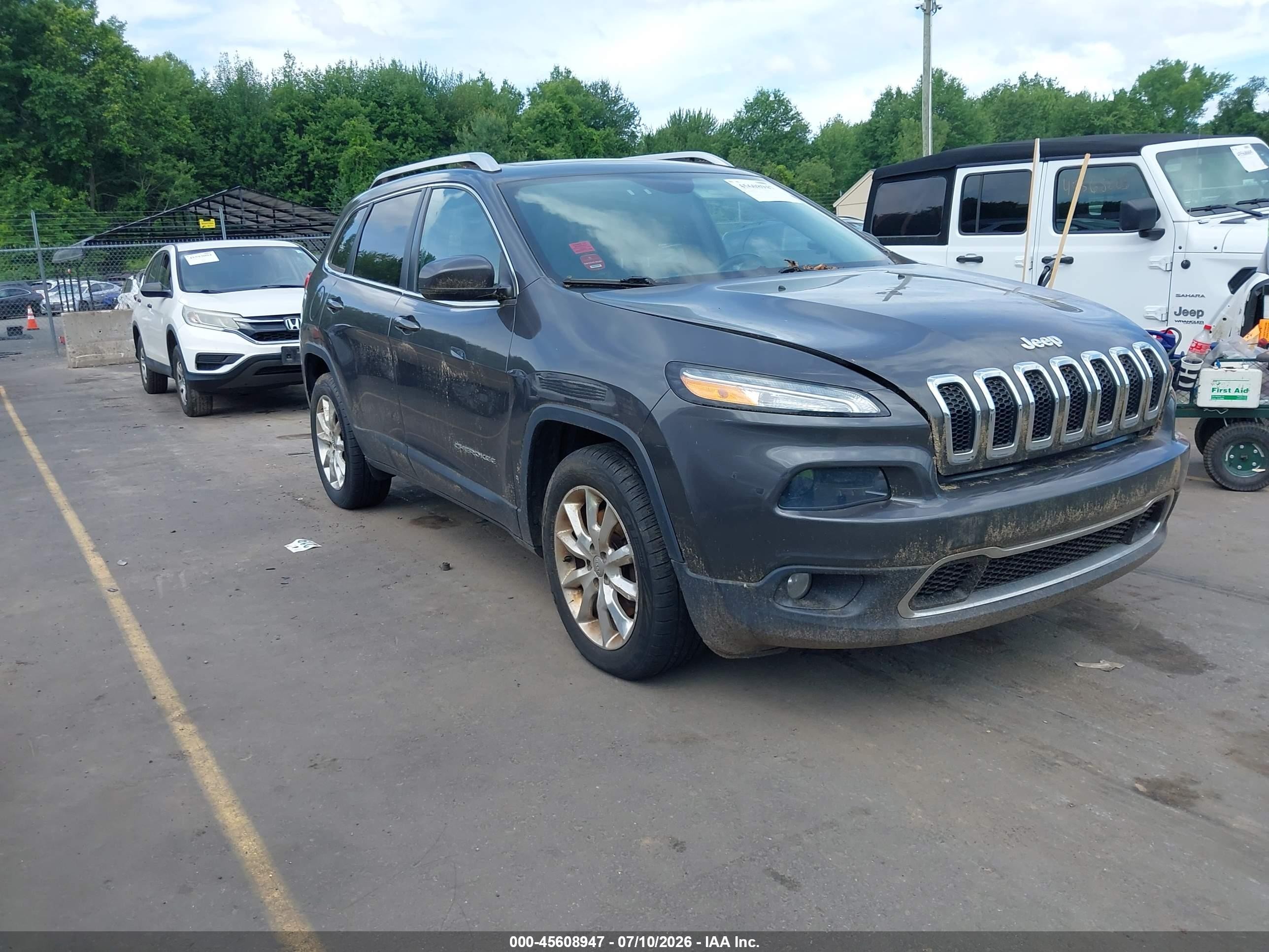 2015 Jeep Cherokee Limited Gray vin: 1C4PJMDS0FW681376