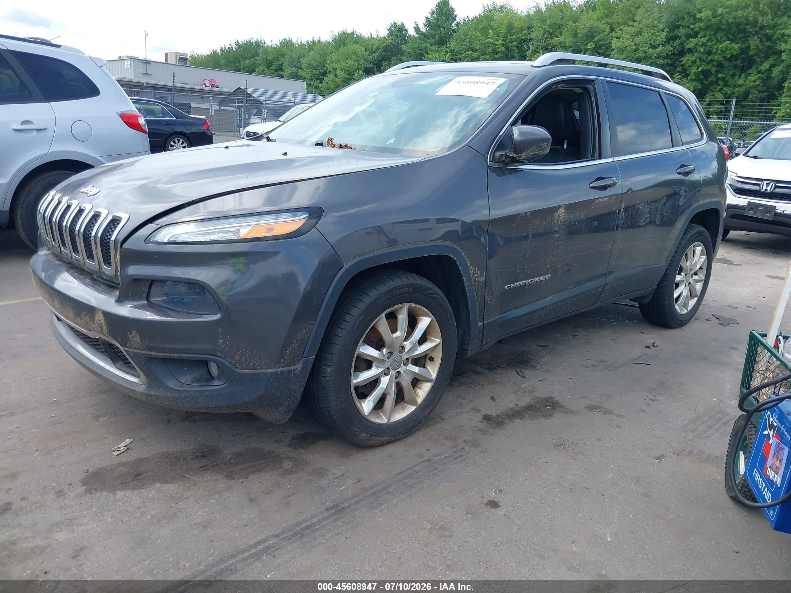 2015 Jeep Cherokee Limited Gray vin: 1C4PJMDS0FW681376