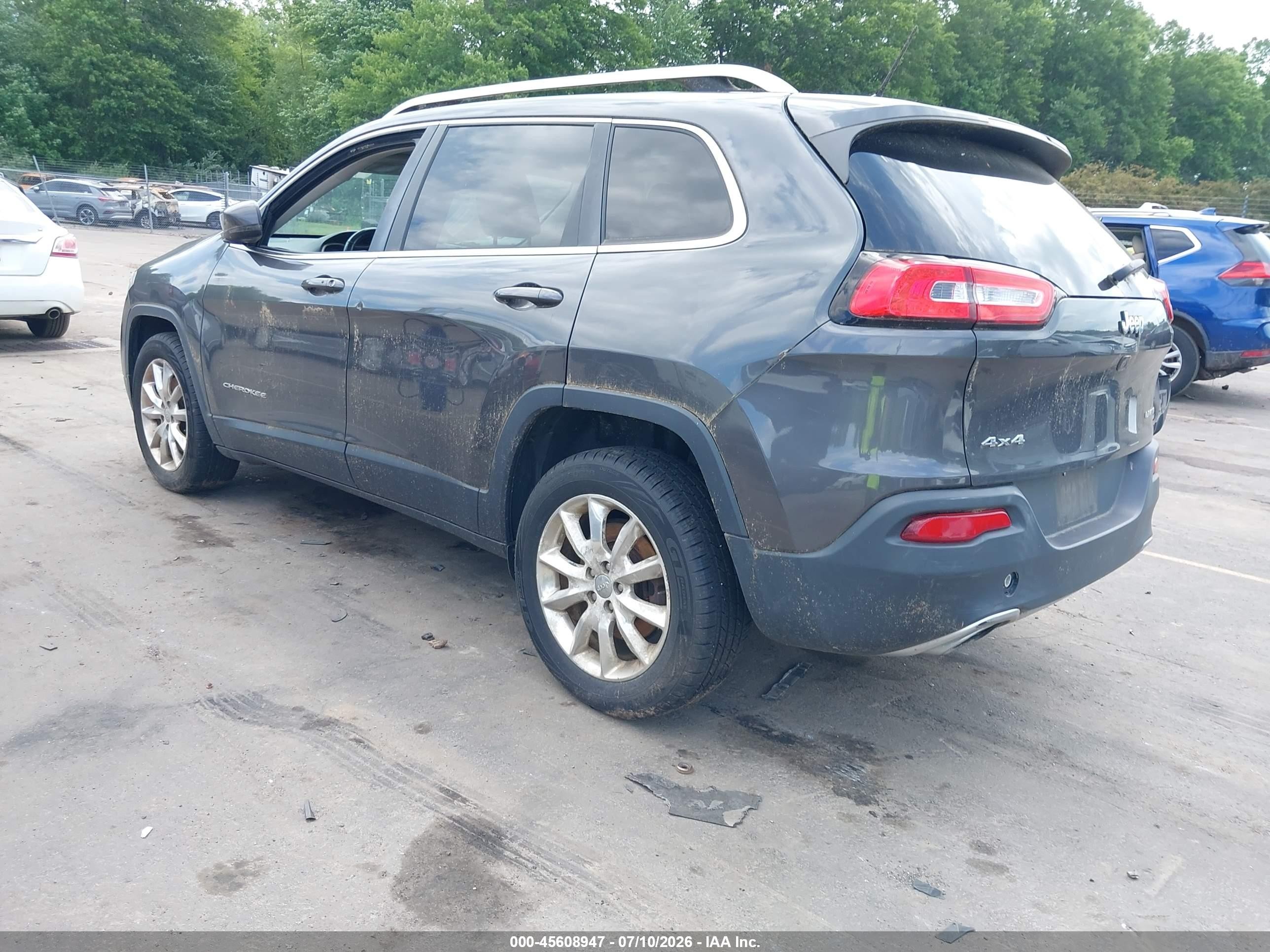 2015 Jeep Cherokee Limited Gray vin: 1C4PJMDS0FW681376