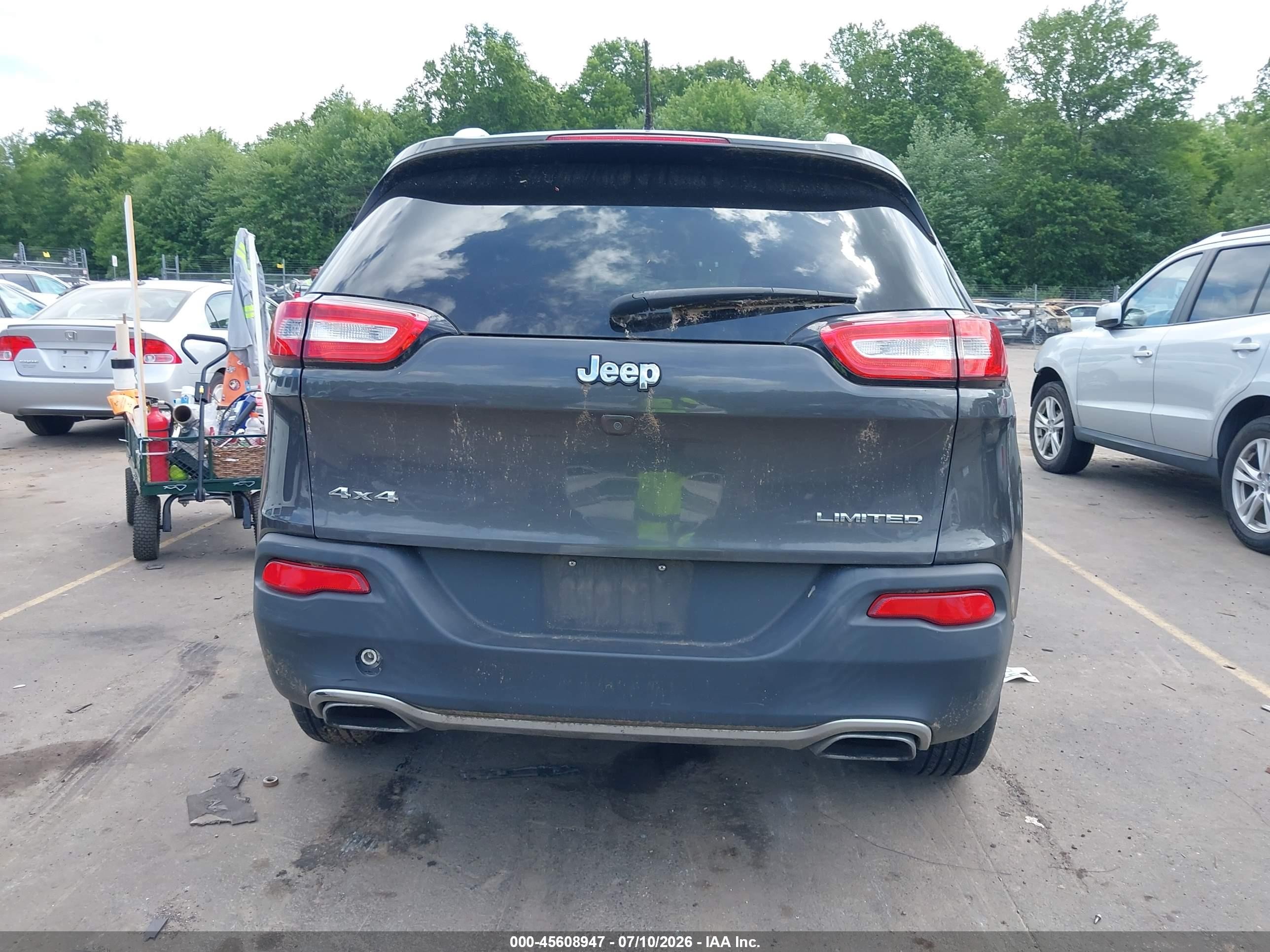 2015 Jeep Cherokee Limited Gray vin: 1C4PJMDS0FW681376