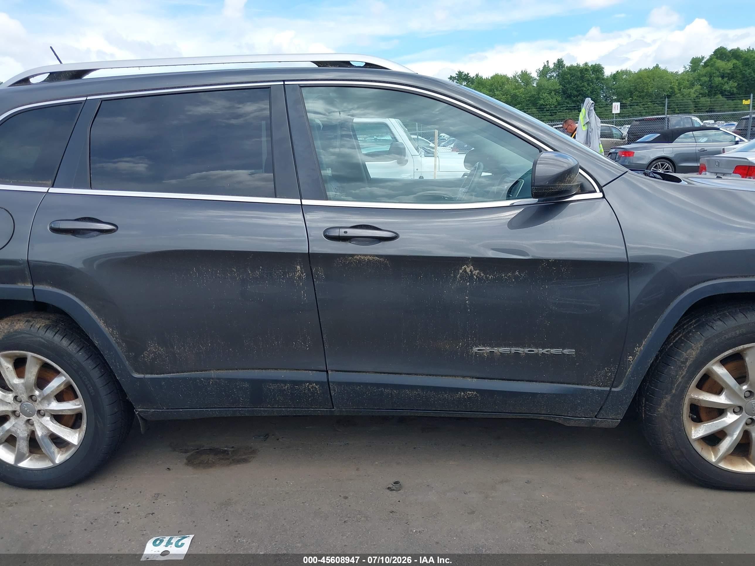 2015 Jeep Cherokee Limited Gray vin: 1C4PJMDS0FW681376