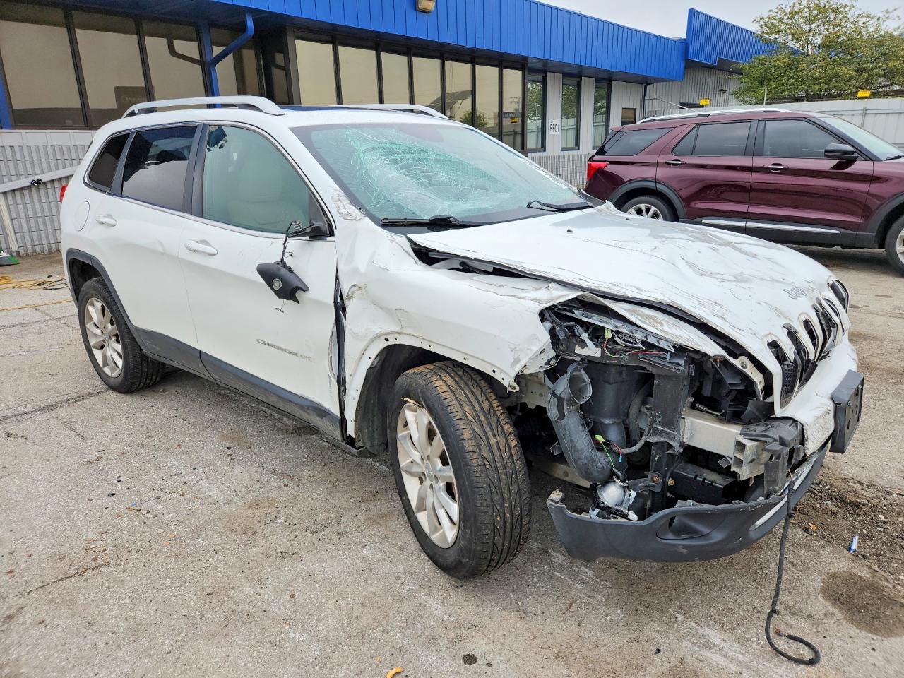 2015 Jeep Cherokee Limited White vin: 1C4PJMDS0FW682401