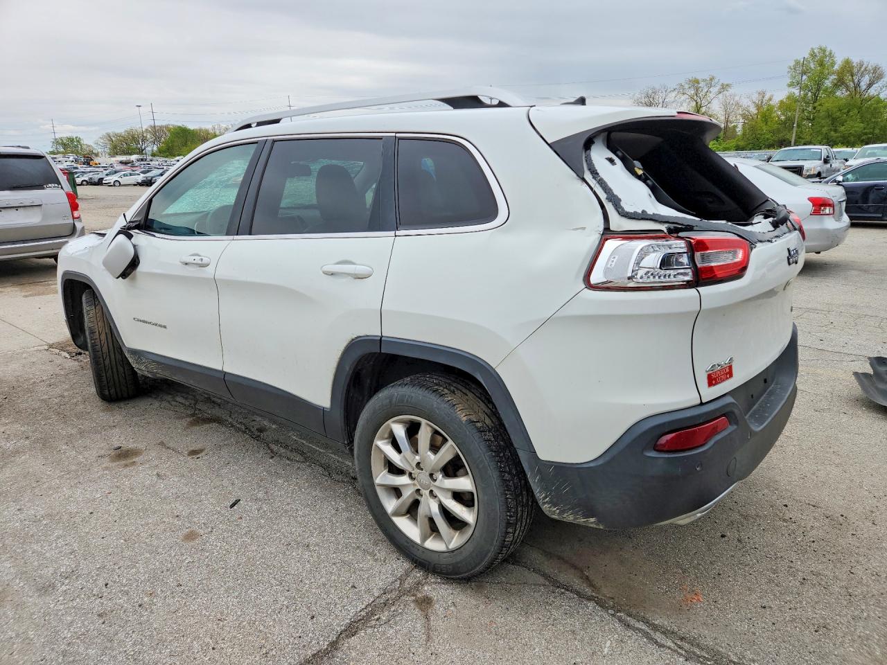 2015 Jeep Cherokee Limited White vin: 1C4PJMDS0FW682401