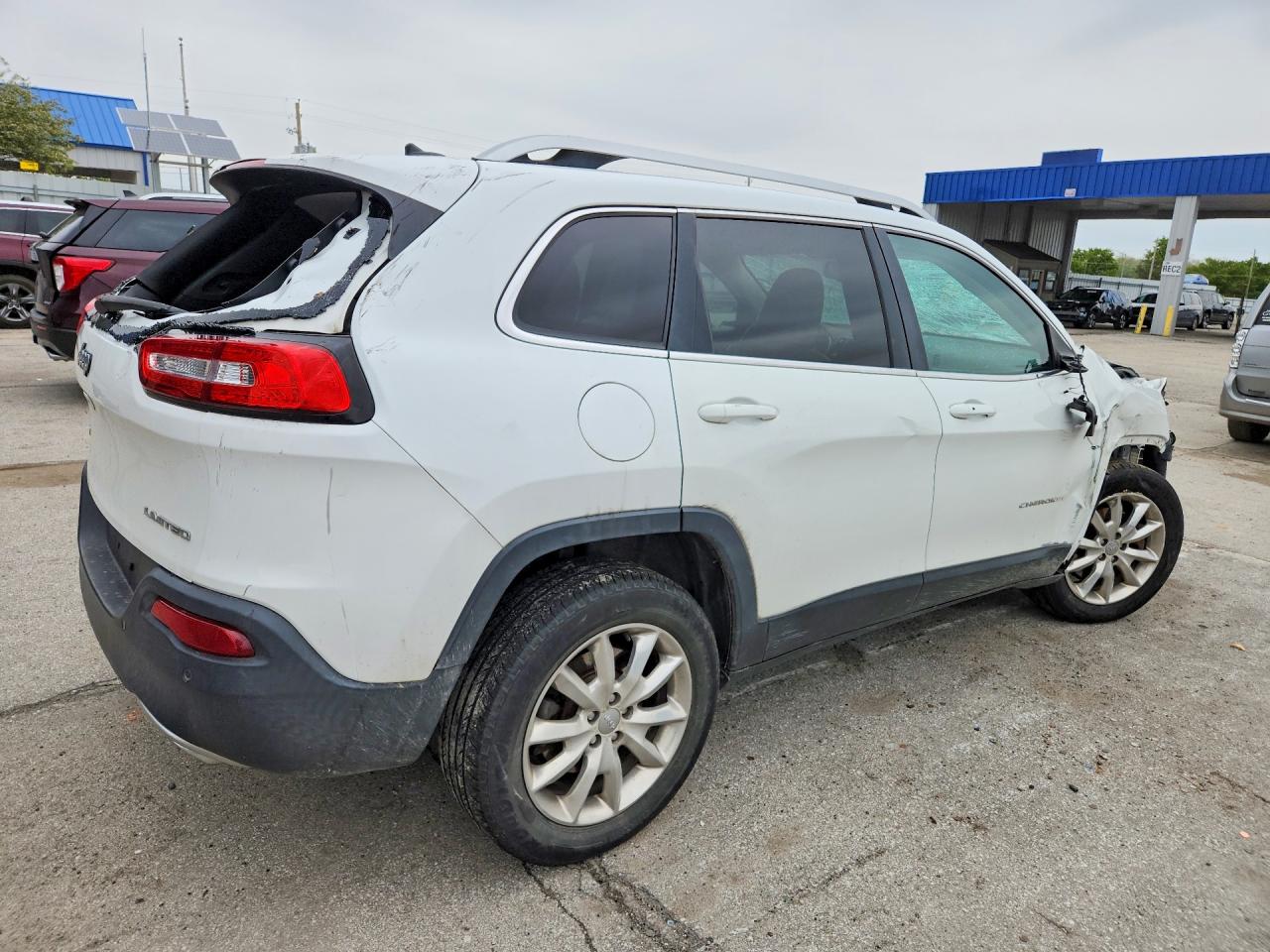 2015 Jeep Cherokee Limited White vin: 1C4PJMDS0FW682401