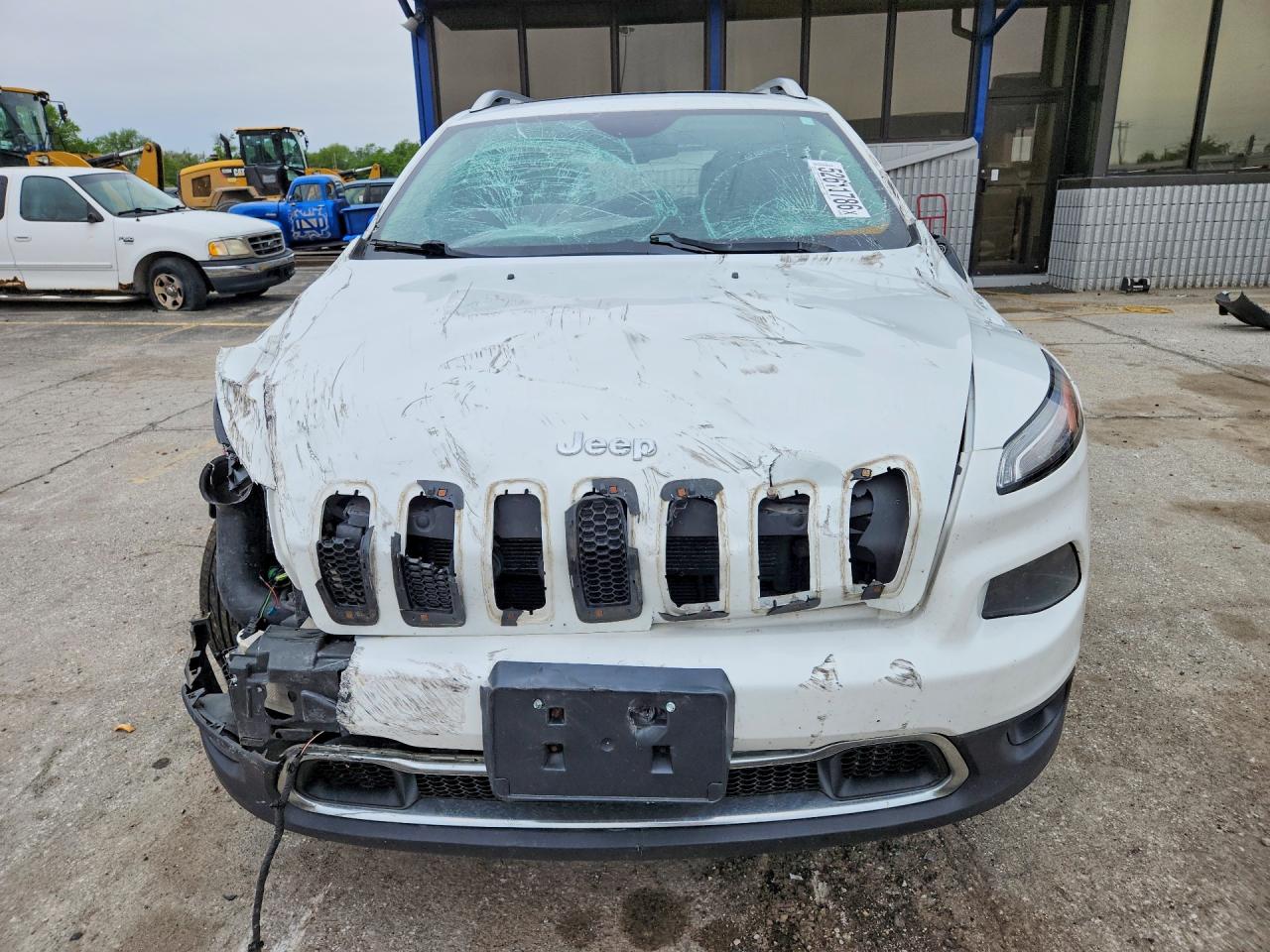 2015 Jeep Cherokee Limited White vin: 1C4PJMDS0FW682401