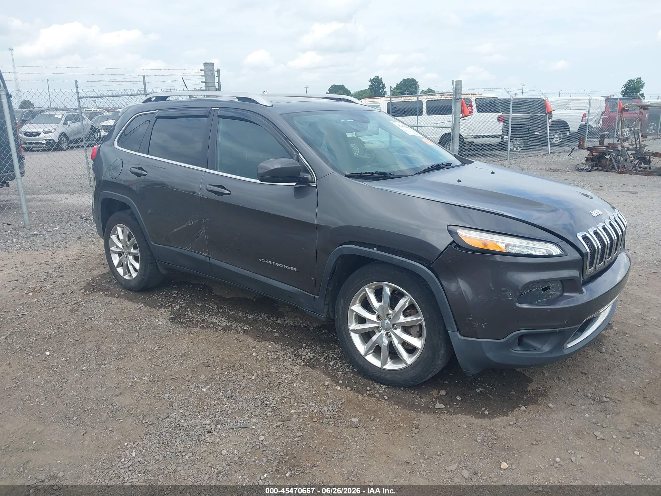 2015 Jeep Cherokee Limited Black vin: 1C4PJMDS0FW687579