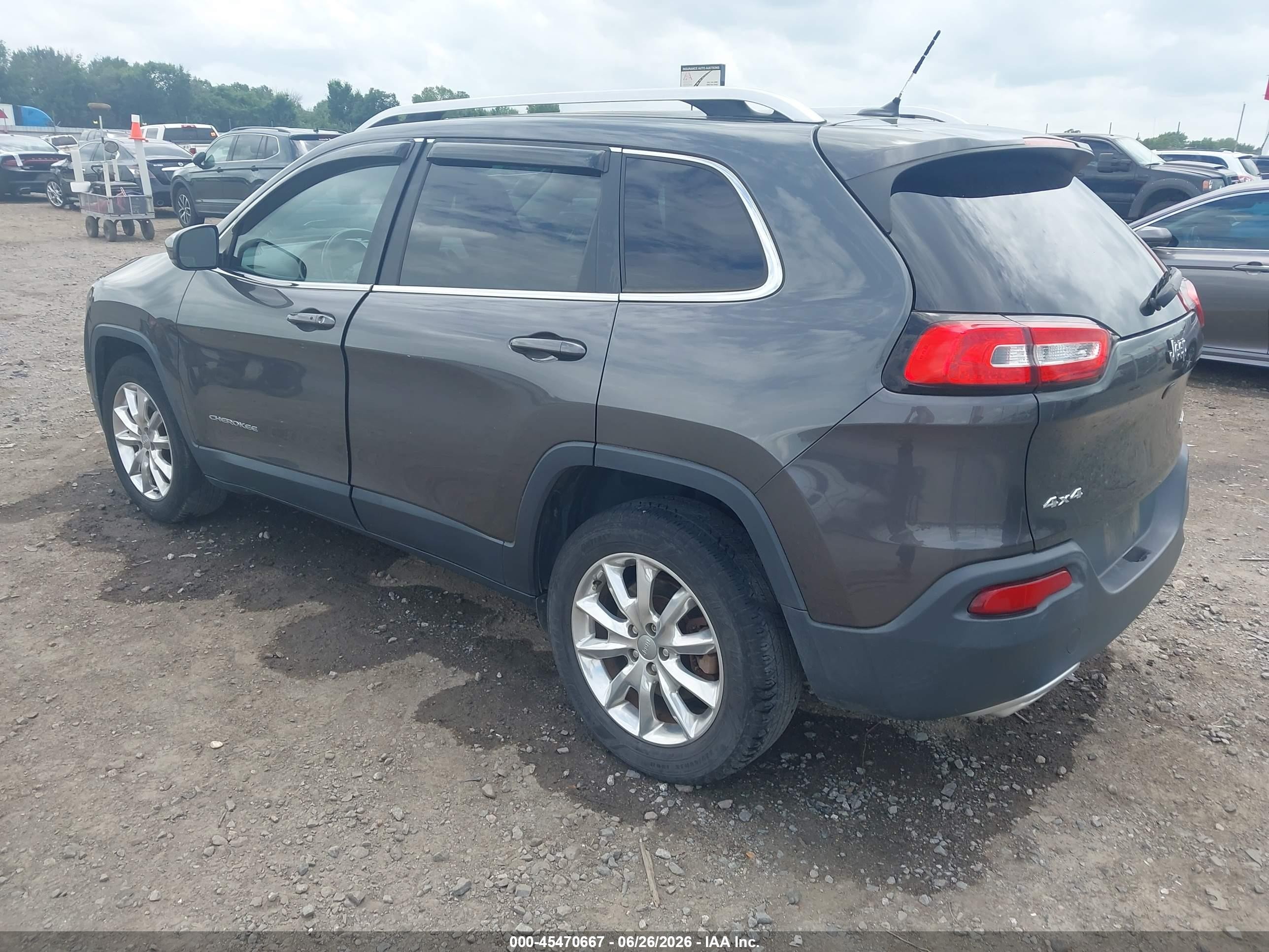 2015 Jeep Cherokee Limited Black vin: 1C4PJMDS0FW687579