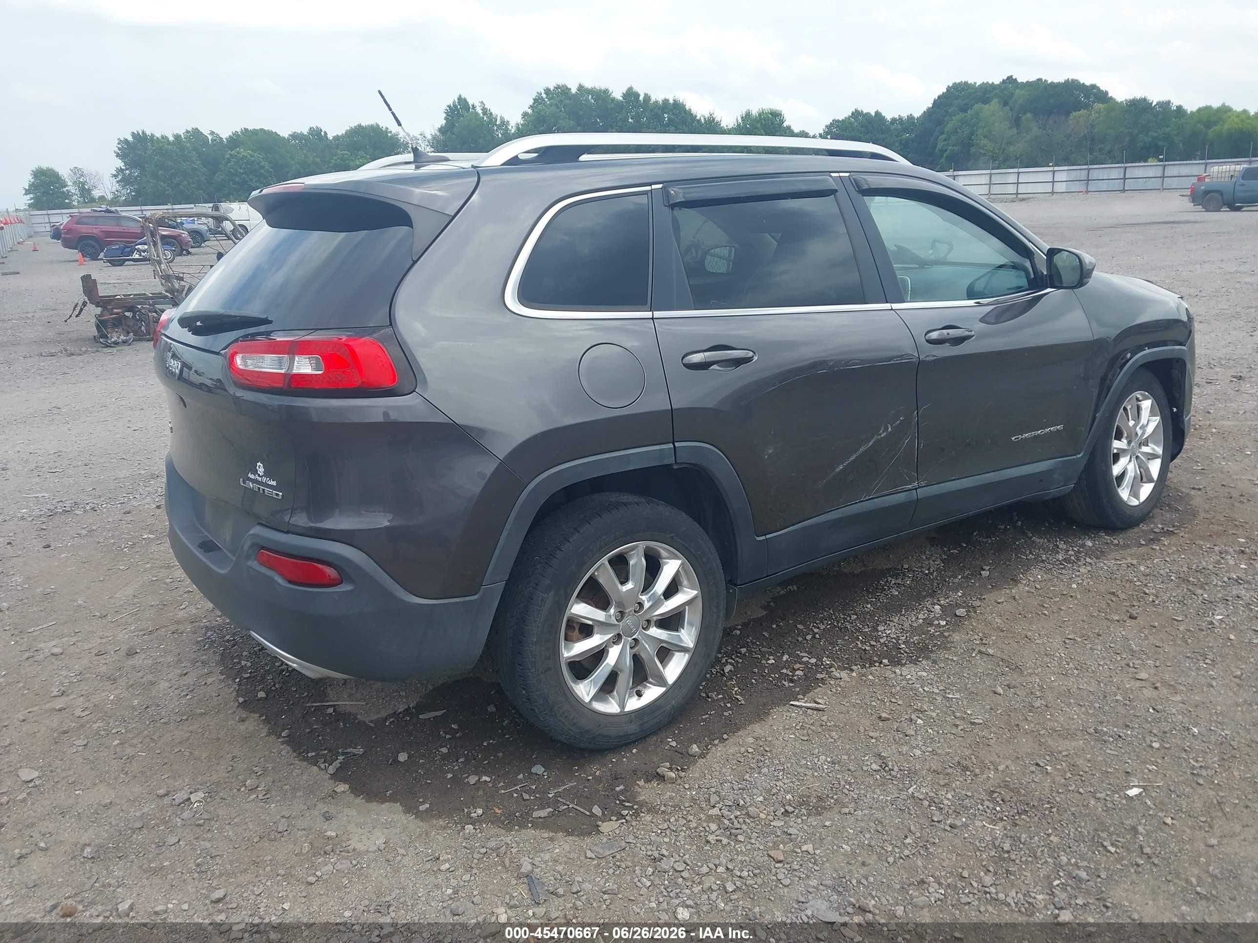 2015 Jeep Cherokee Limited Black vin: 1C4PJMDS0FW687579