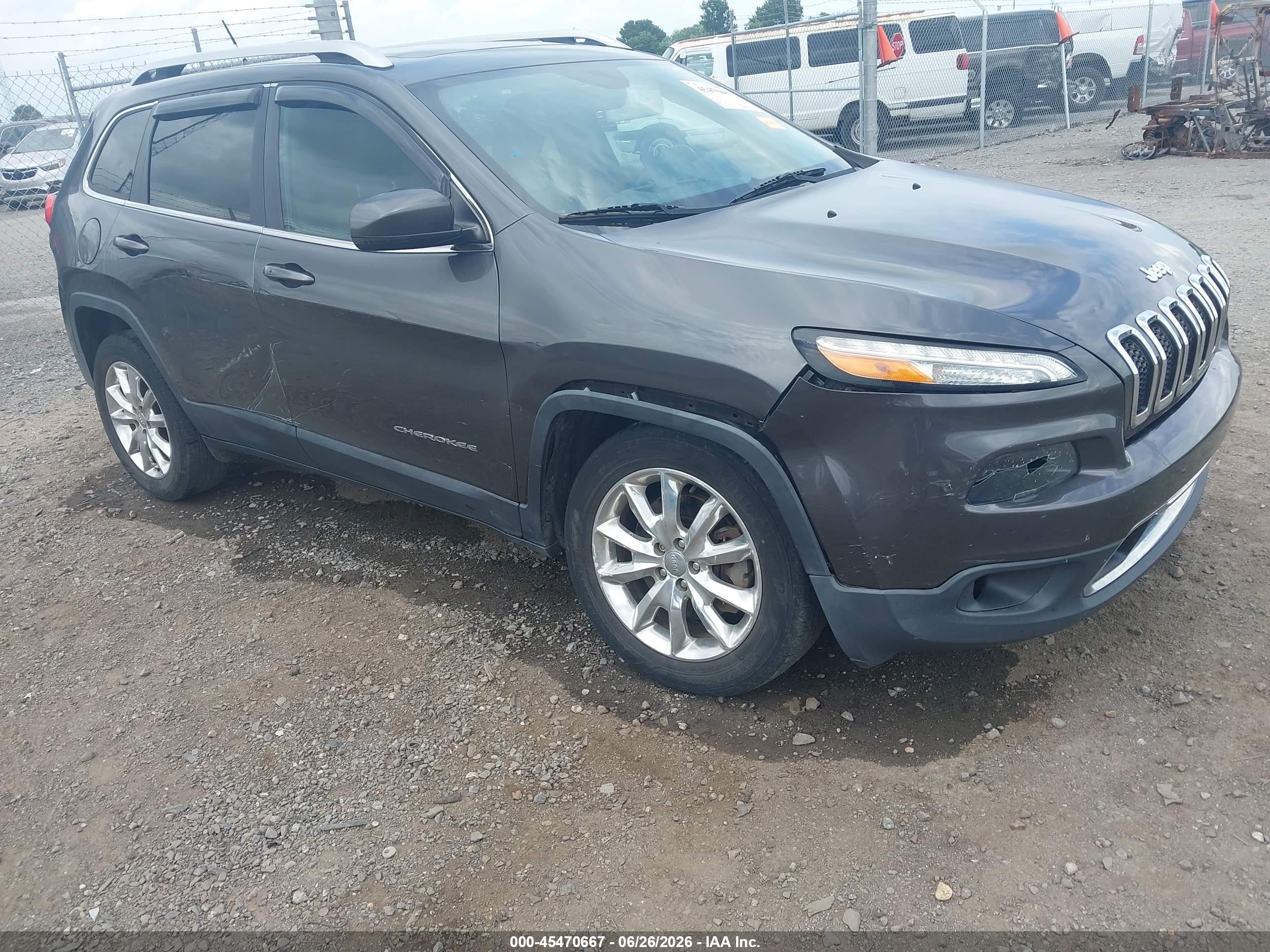 2015 Jeep Cherokee Limited Black vin: 1C4PJMDS0FW687579