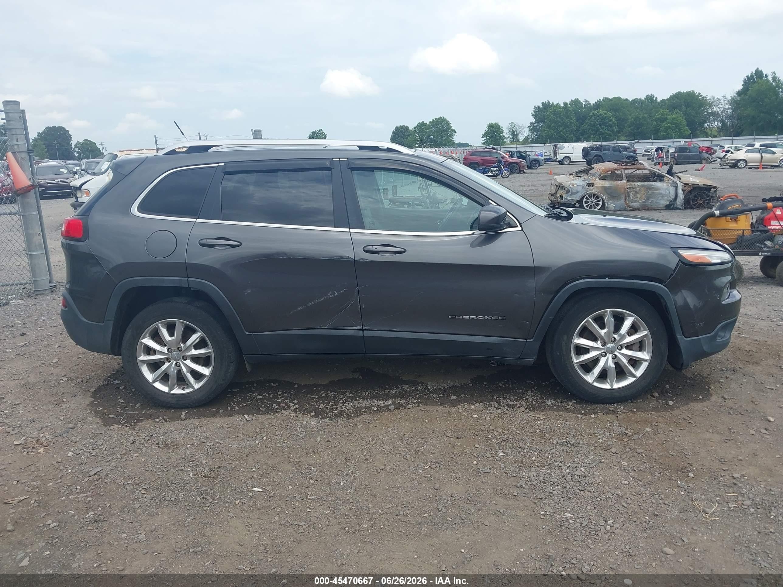 2015 Jeep Cherokee Limited Black vin: 1C4PJMDS0FW687579