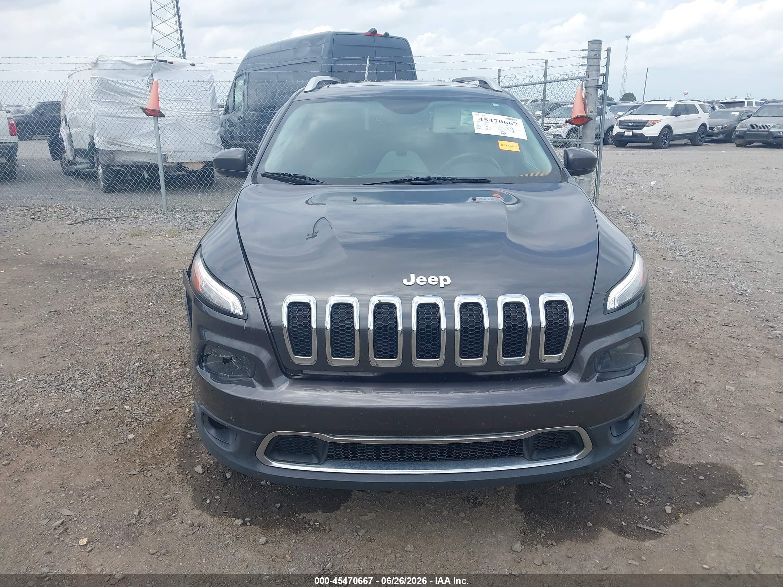2015 Jeep Cherokee Limited Black vin: 1C4PJMDS0FW687579