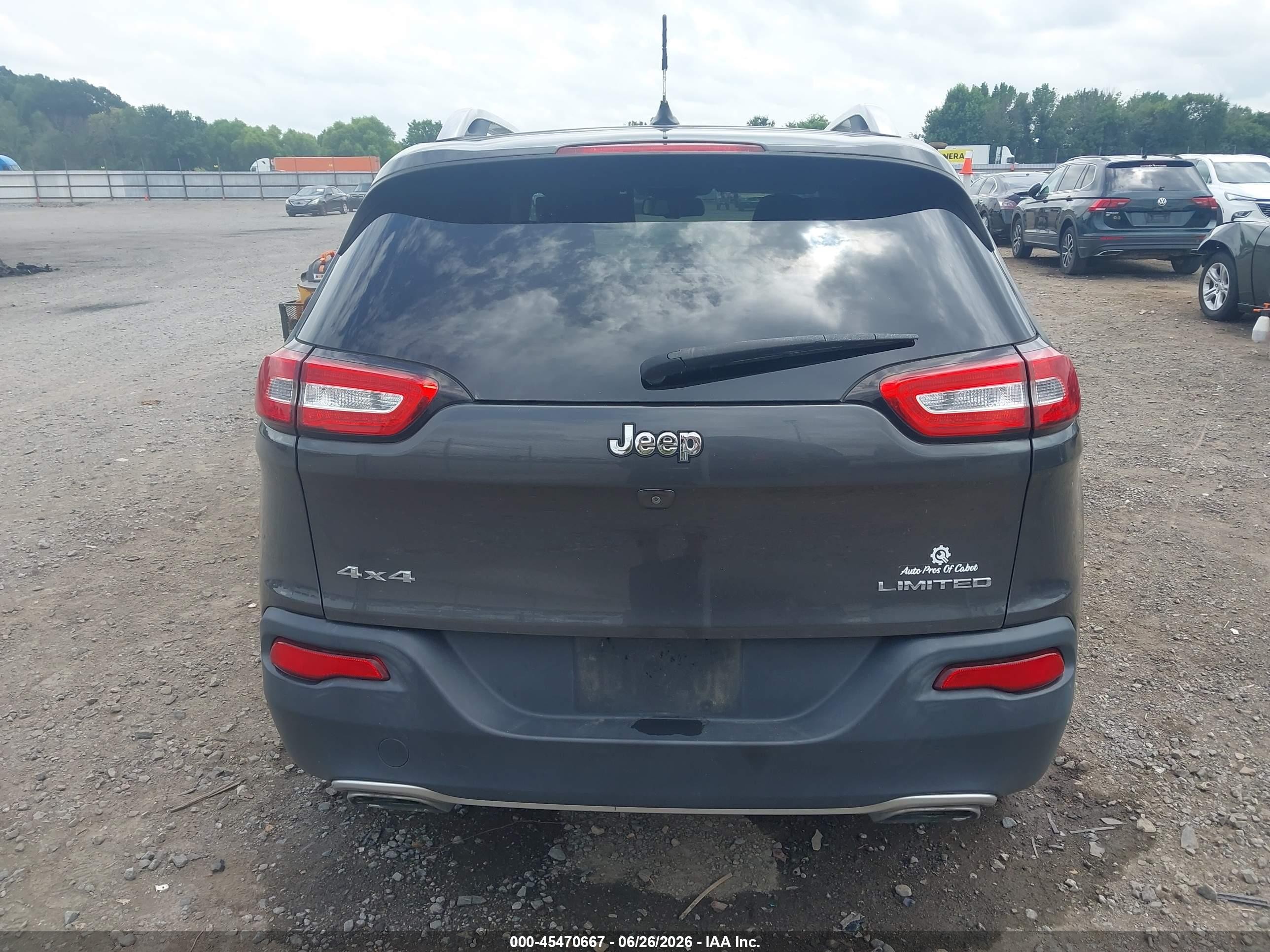 2015 Jeep Cherokee Limited Black vin: 1C4PJMDS0FW687579