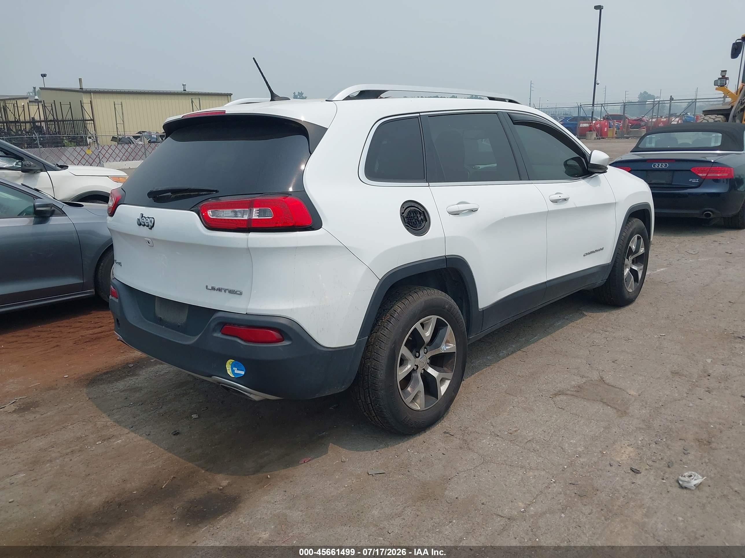 2015 Jeep Cherokee Limited Белый vin: 1C4PJMDS0FW688358