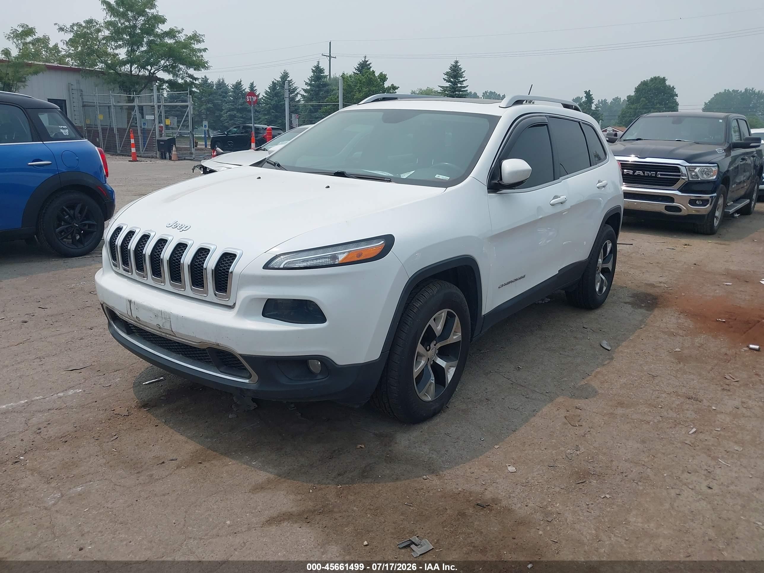 2015 Jeep Cherokee Limited Белый vin: 1C4PJMDS0FW688358