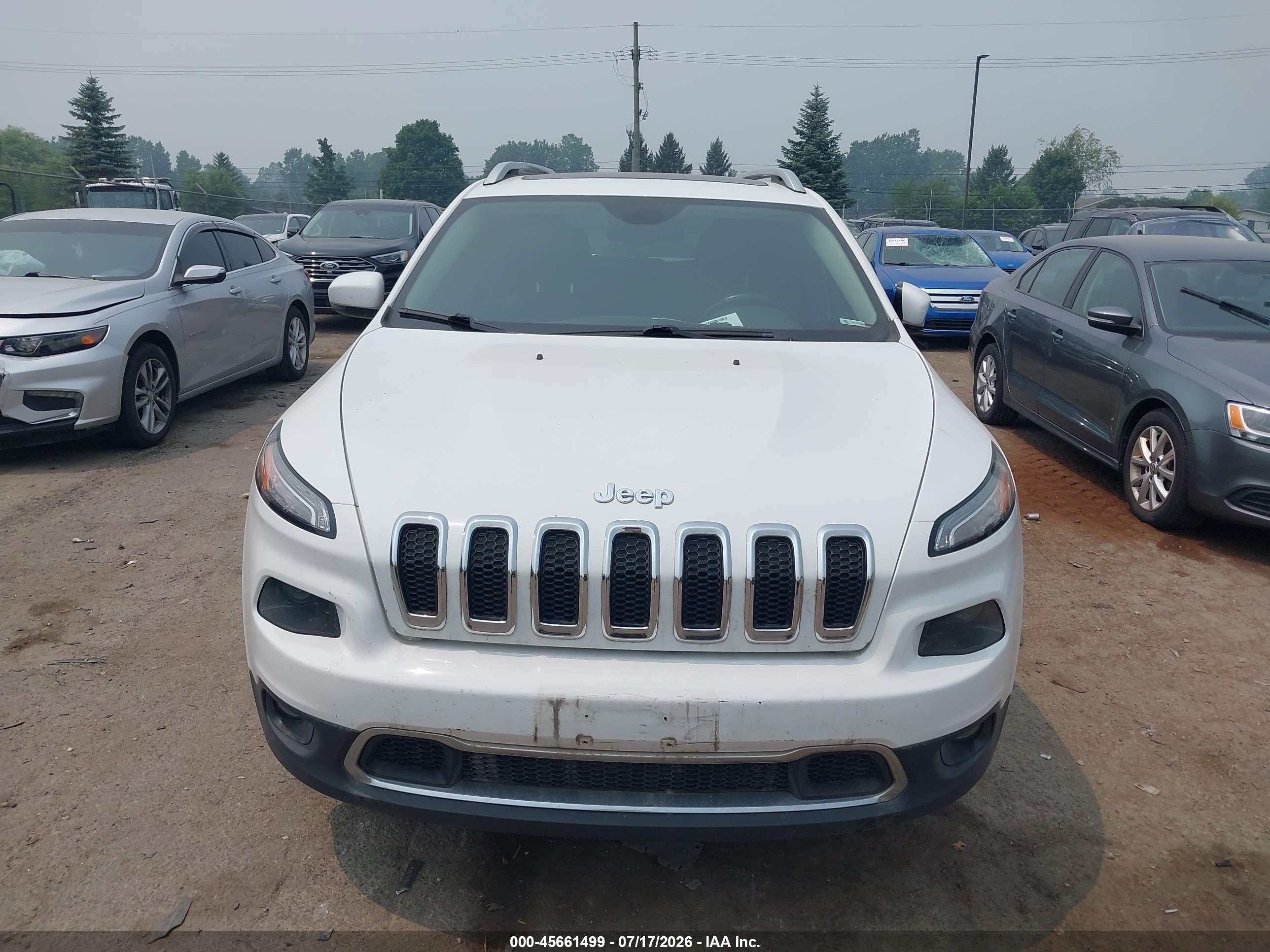2015 Jeep Cherokee Limited Белый vin: 1C4PJMDS0FW688358