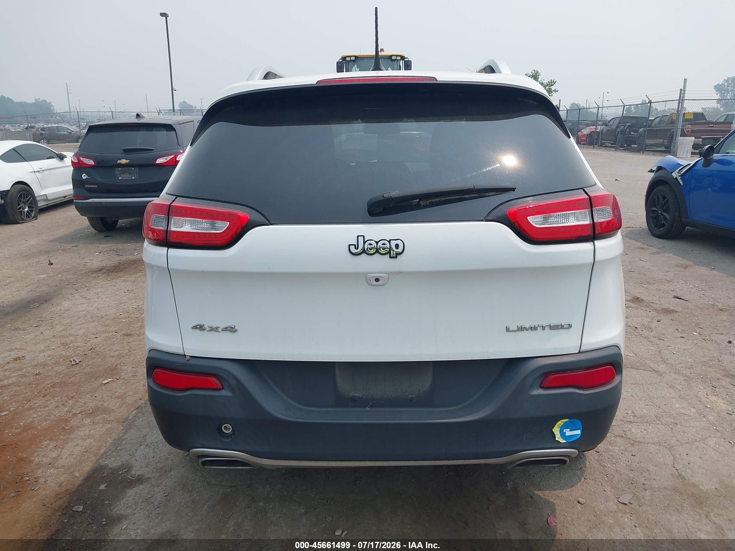 2015 Jeep Cherokee Limited Белый vin: 1C4PJMDS0FW688358