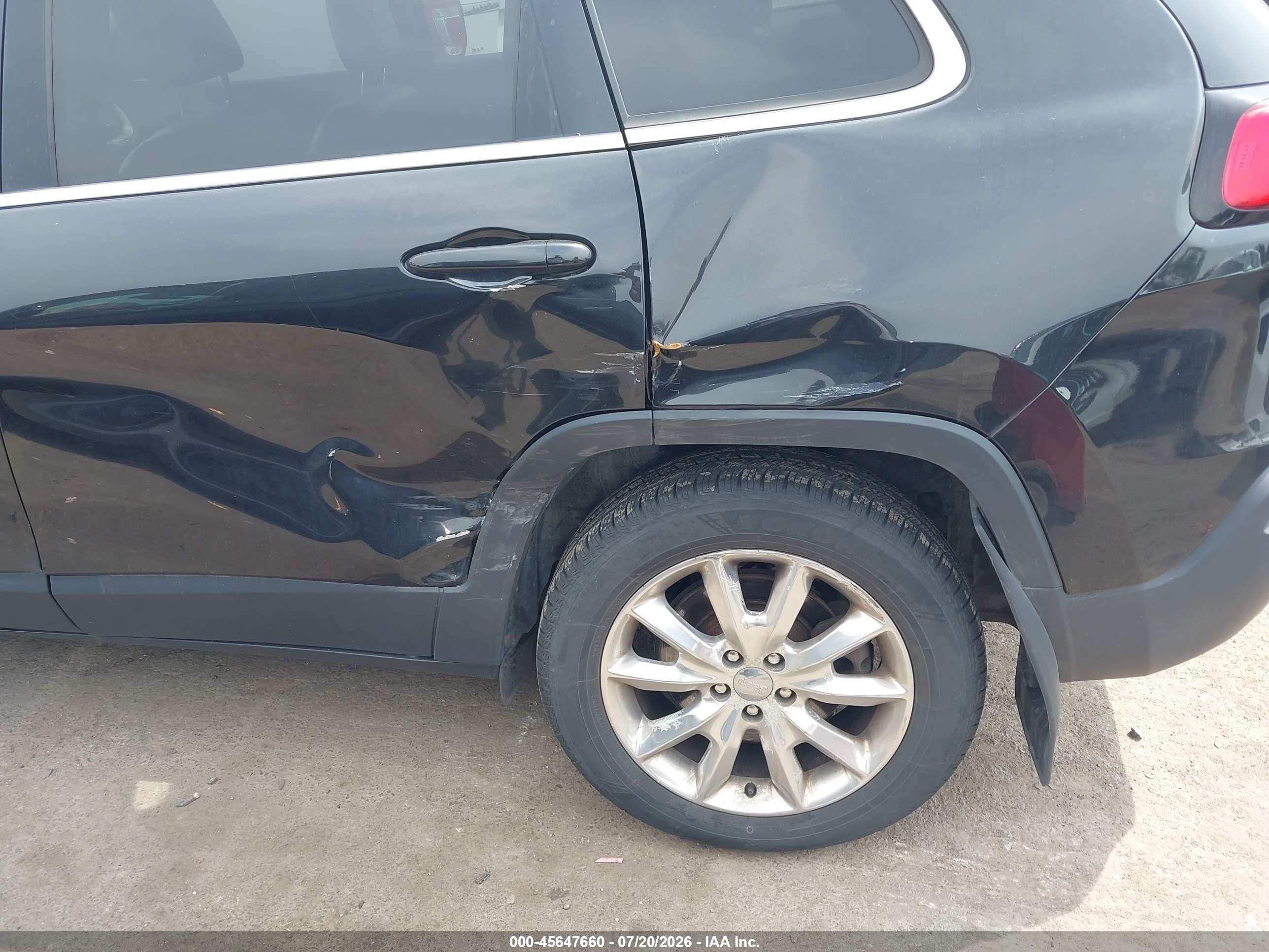 2015 Jeep Cherokee Limited Black vin: 1C4PJMDS0FW704705