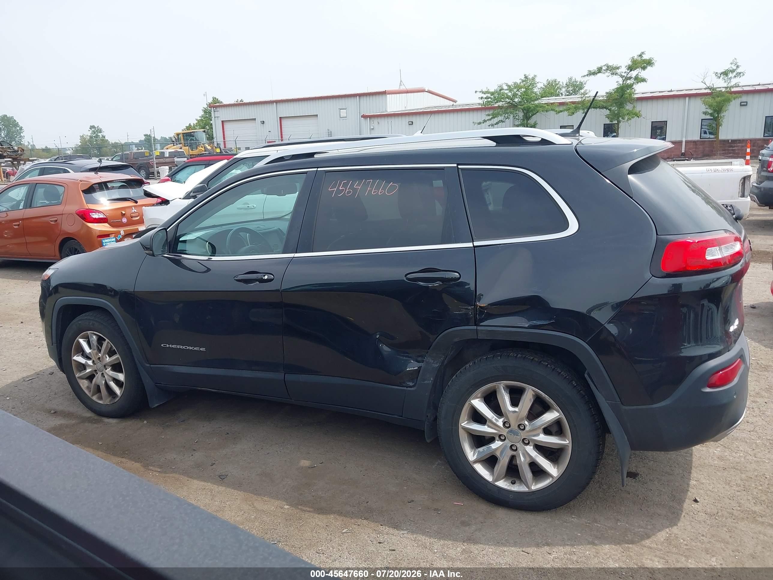 2015 Jeep Cherokee Limited Black vin: 1C4PJMDS0FW704705