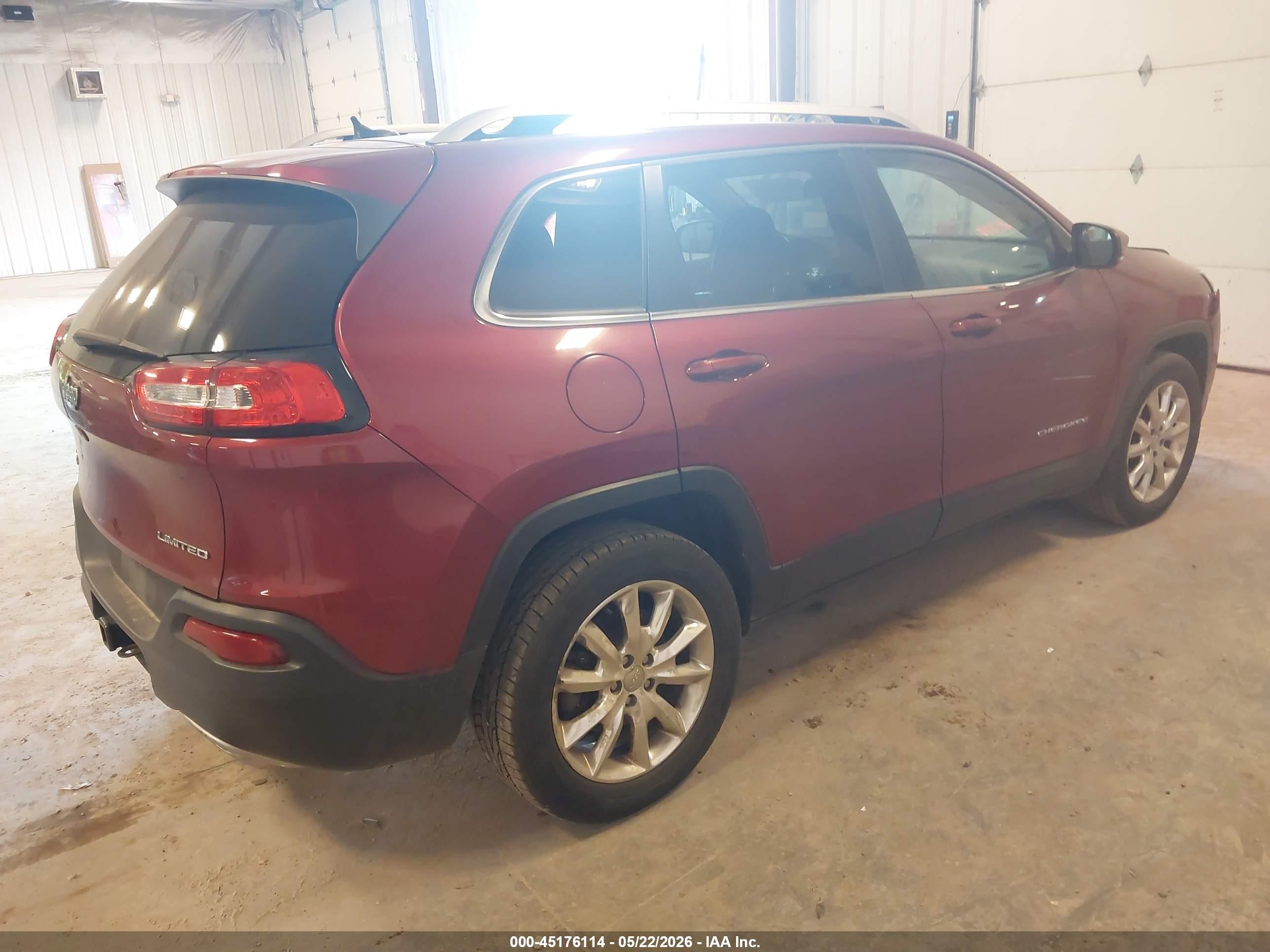 2015 Jeep Cherokee Limited Red vin: 1C4PJMDS0FW726686