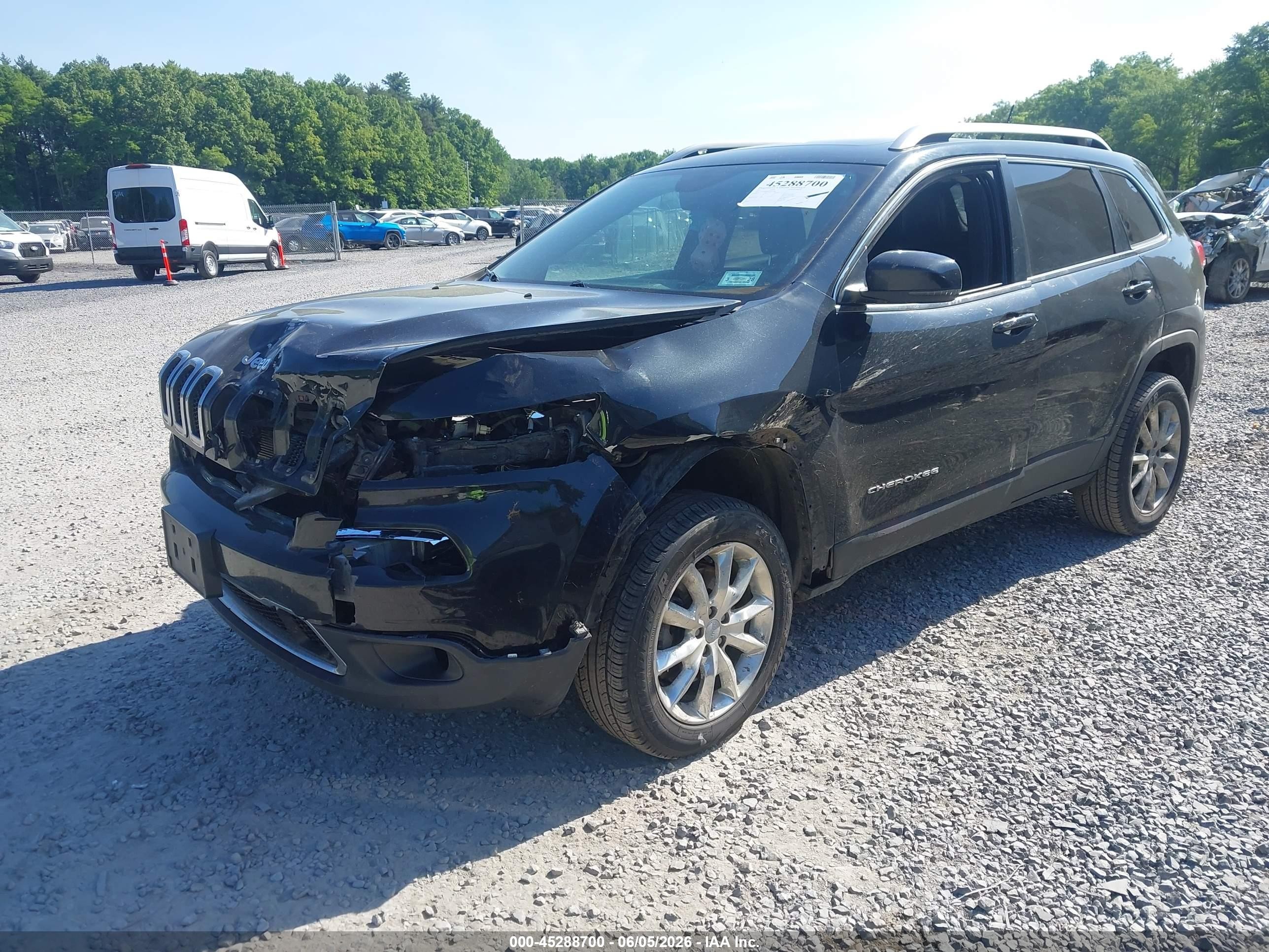 2015 Jeep Cherokee Limited Black vin: 1C4PJMDS0FW729281