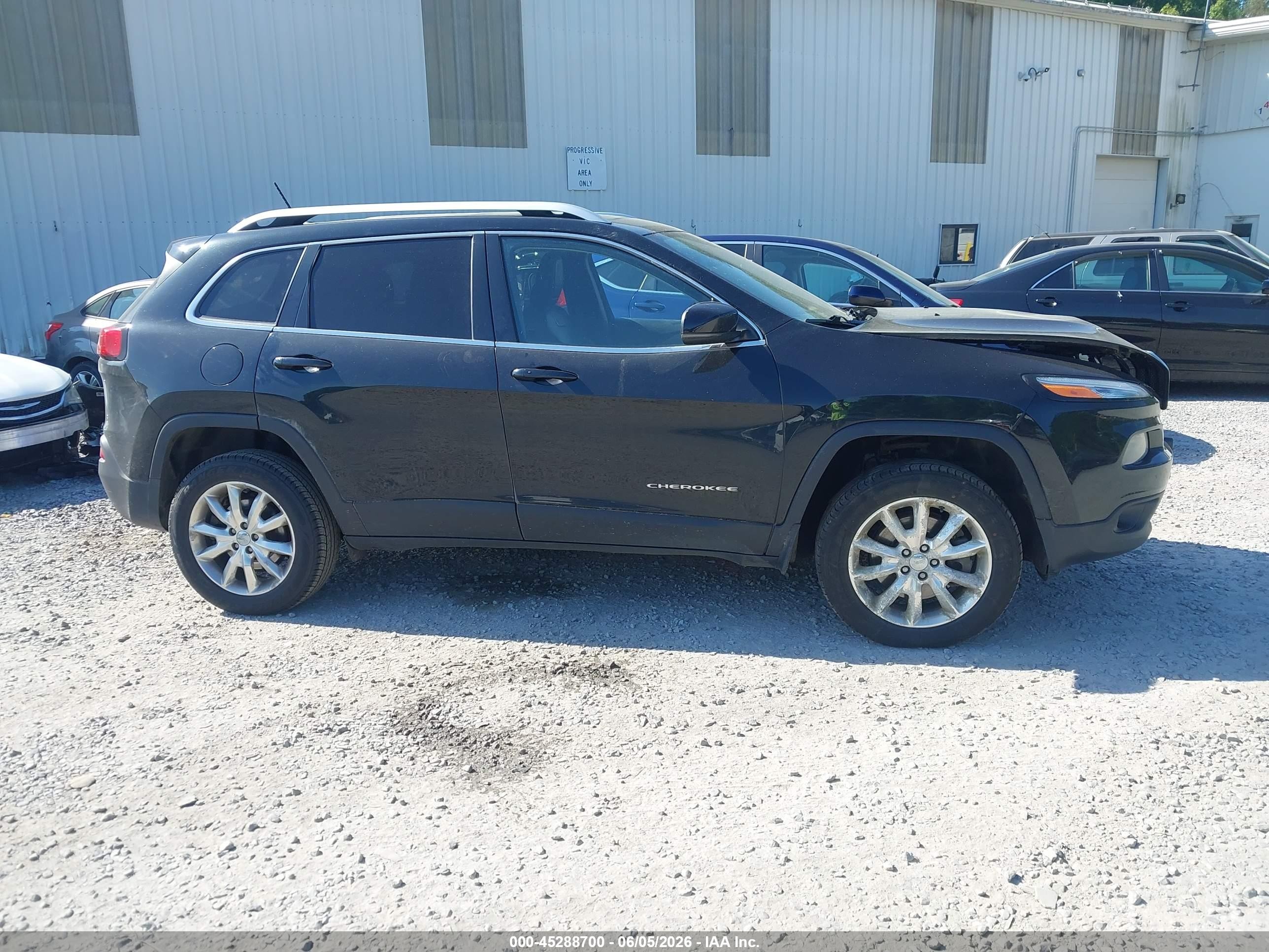 2015 Jeep Cherokee Limited Black vin: 1C4PJMDS0FW729281