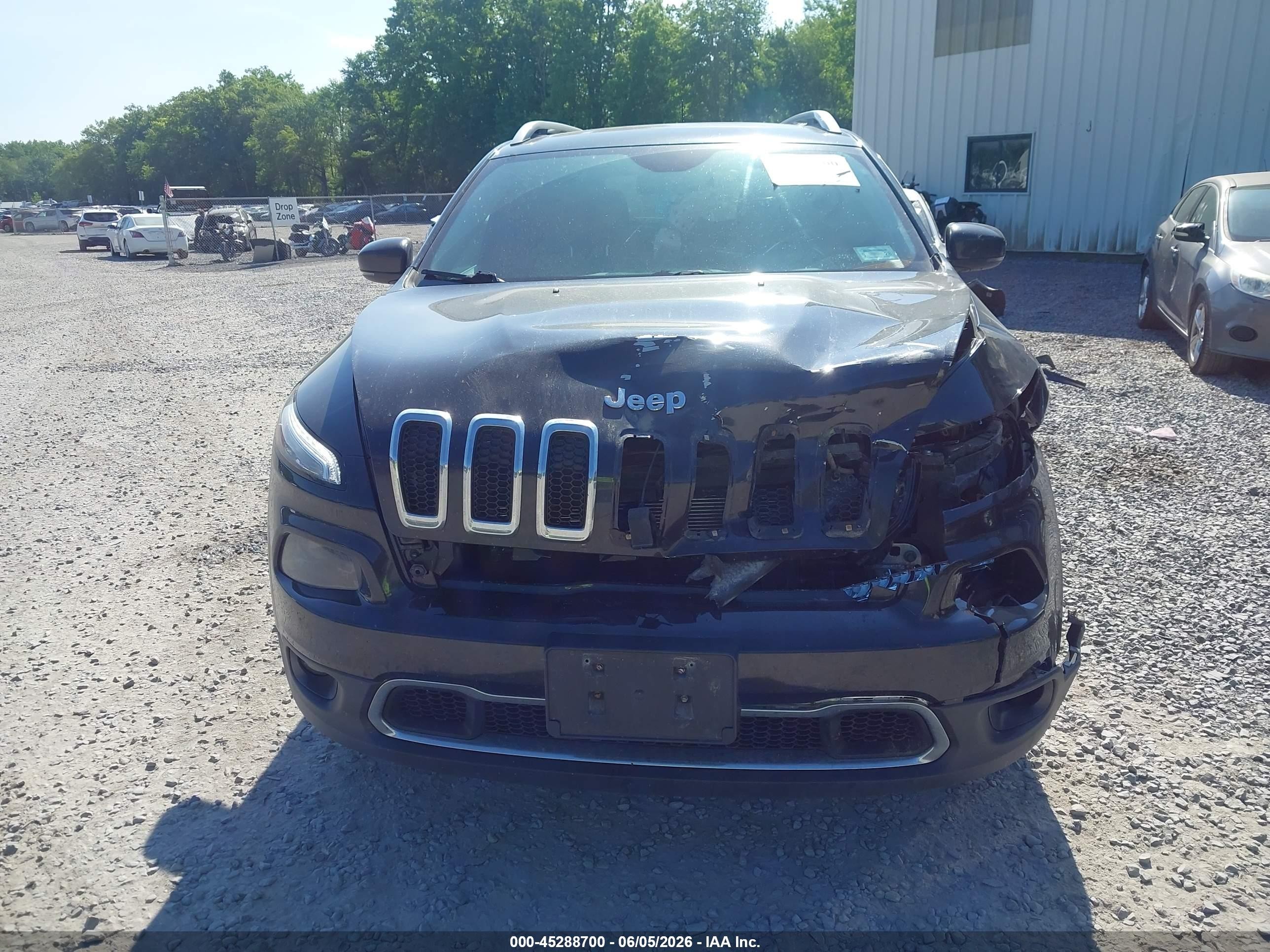 2015 Jeep Cherokee Limited Black vin: 1C4PJMDS0FW729281