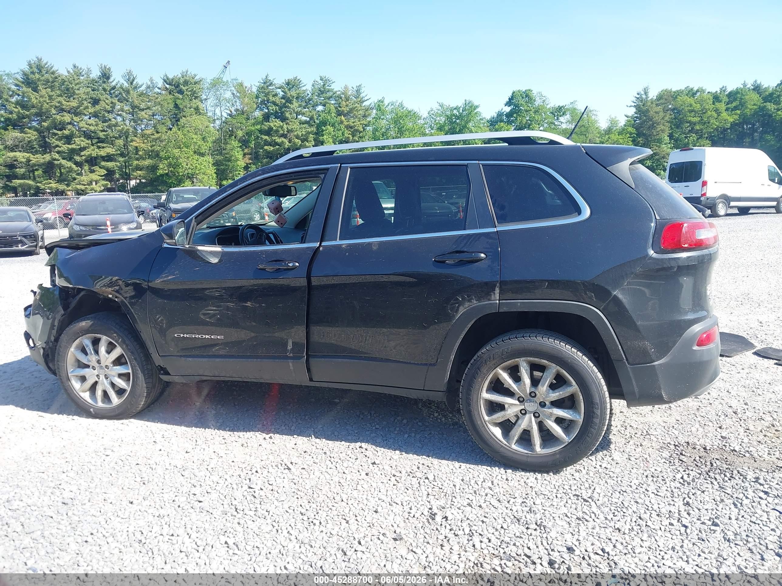 2015 Jeep Cherokee Limited Black vin: 1C4PJMDS0FW729281