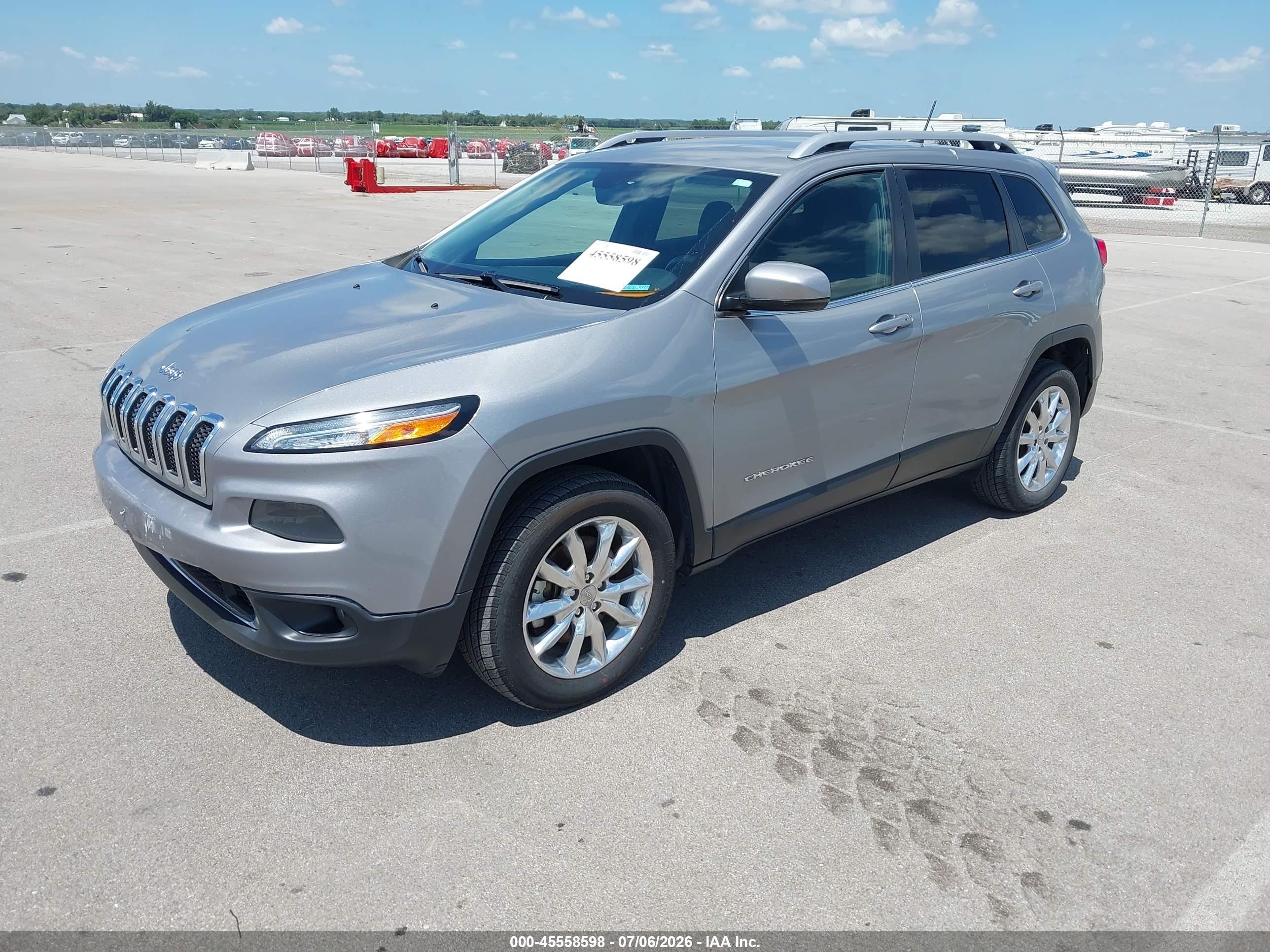 2015 Jeep Cherokee Limited Gray vin: 1C4PJMDS0FW736778