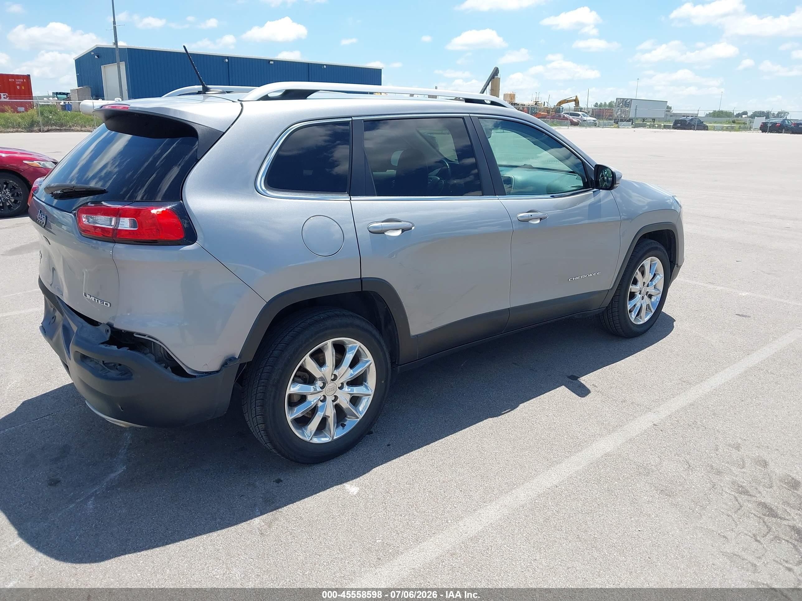 2015 Jeep Cherokee Limited Gray vin: 1C4PJMDS0FW736778