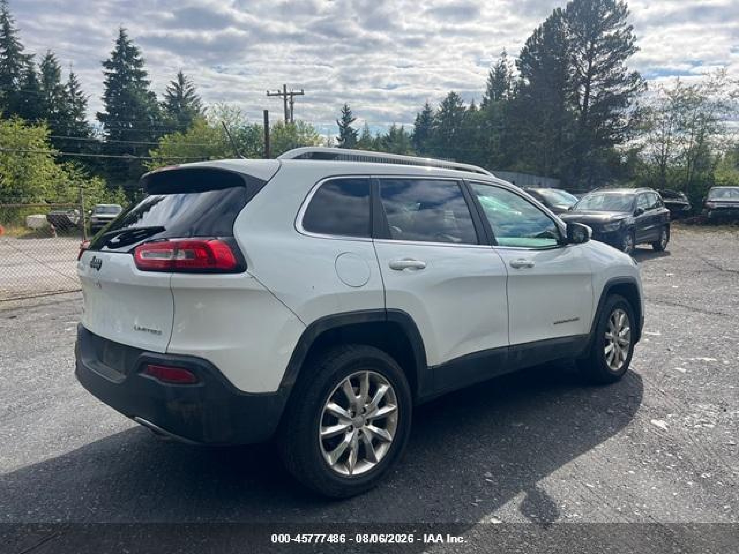 2014 Jeep Cherokee Limited White vin: 1C4PJMDS1EW168247