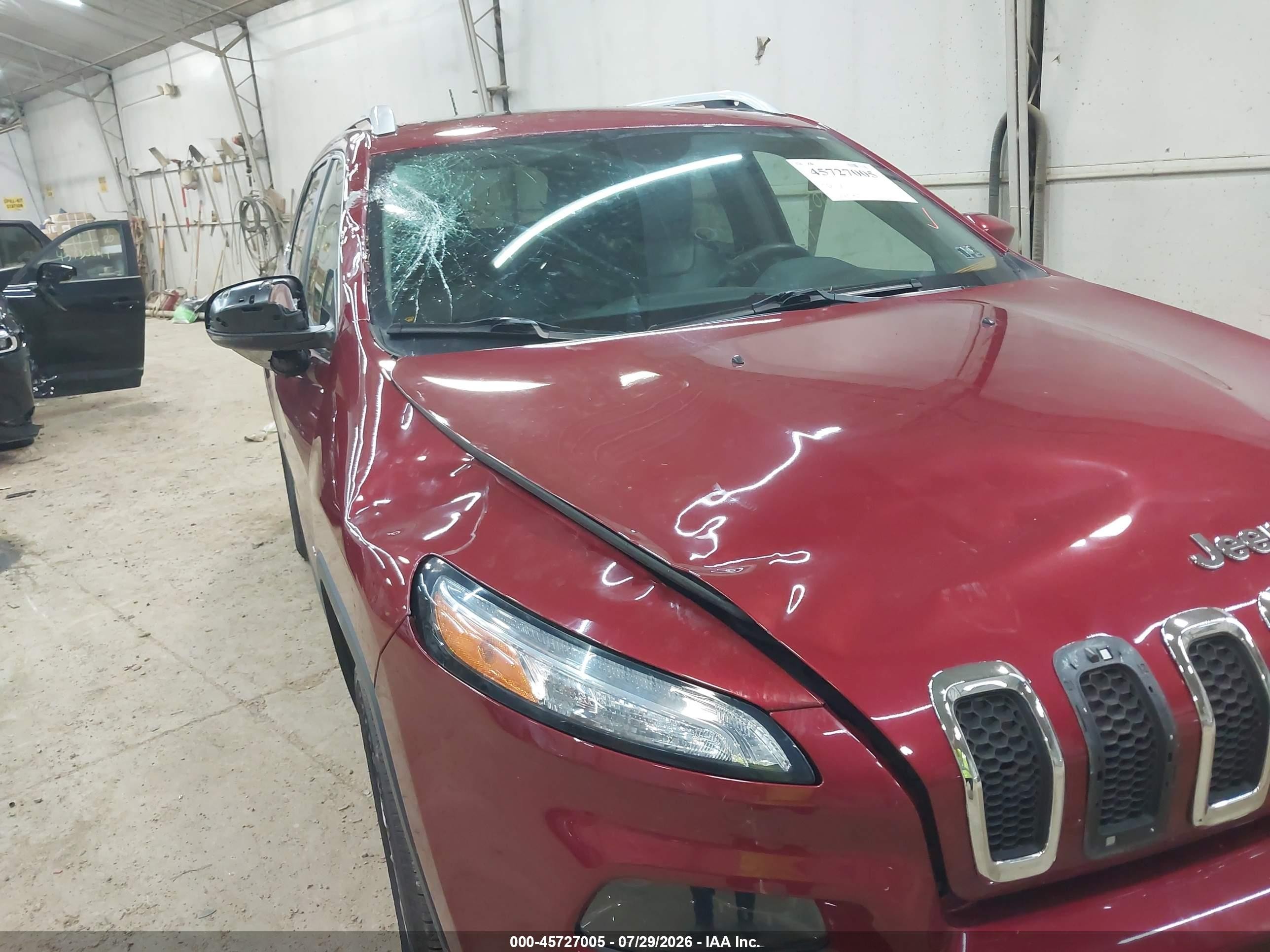 2014 Jeep Cherokee Limited Burgundy vin: 1C4PJMDS1EW183766