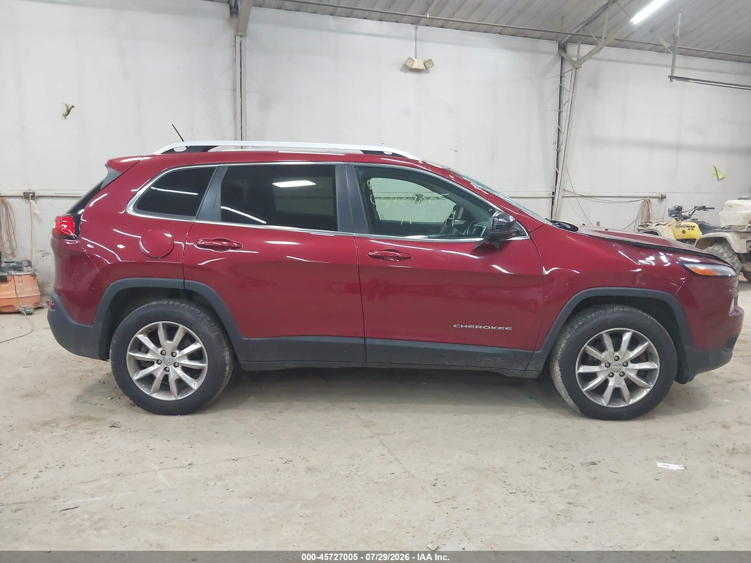 2014 Jeep Cherokee Limited Burgundy vin: 1C4PJMDS1EW183766
