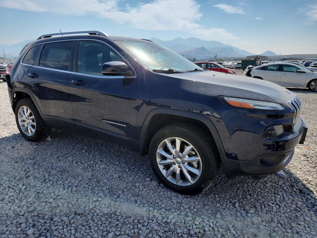 2014 Jeep Cherokee Limited Blue vin: 1C4PJMDS1EW232657