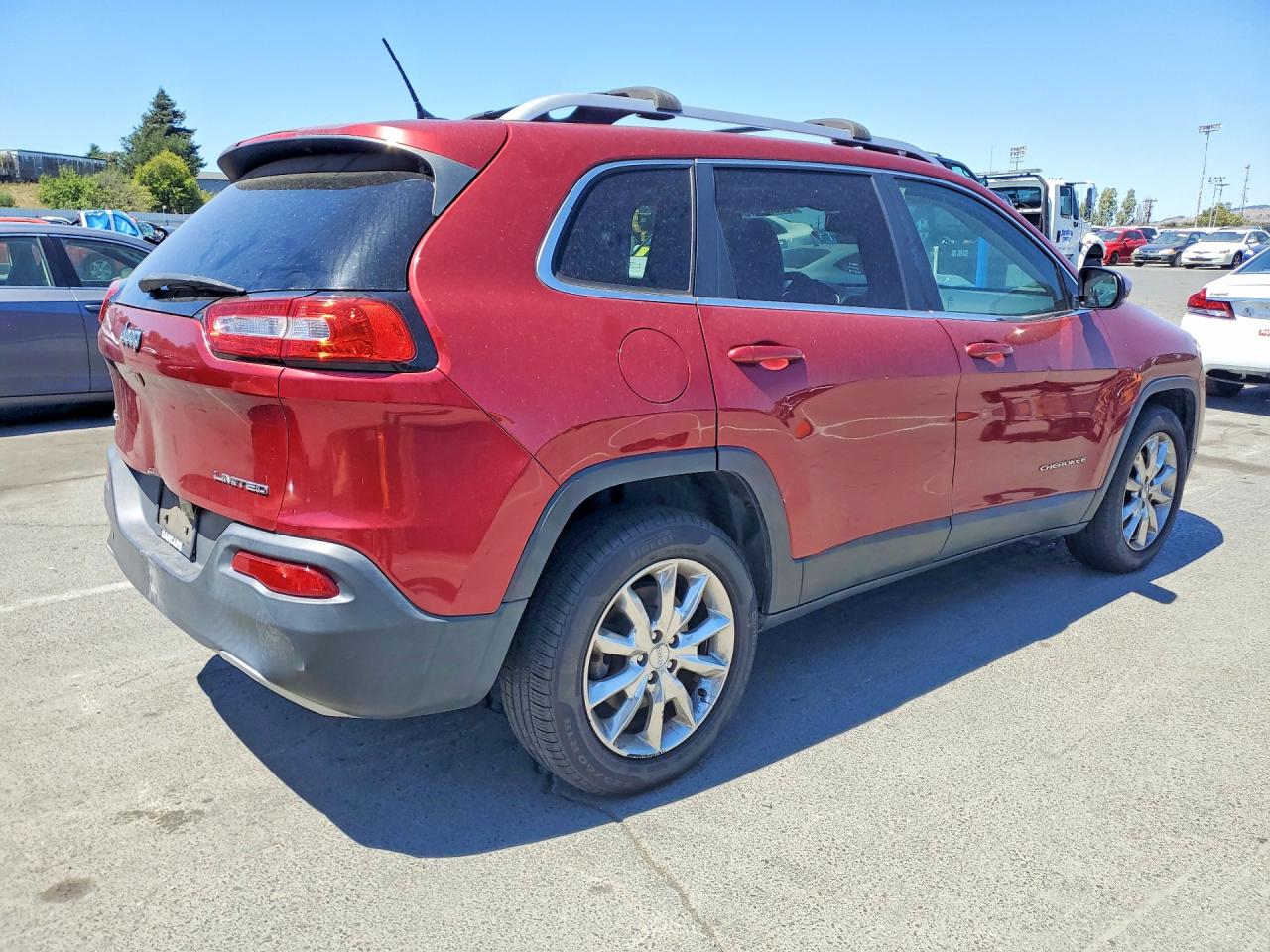 2014 Jeep Cherokee Limited Maroon vin: 1C4PJMDS1EW266338