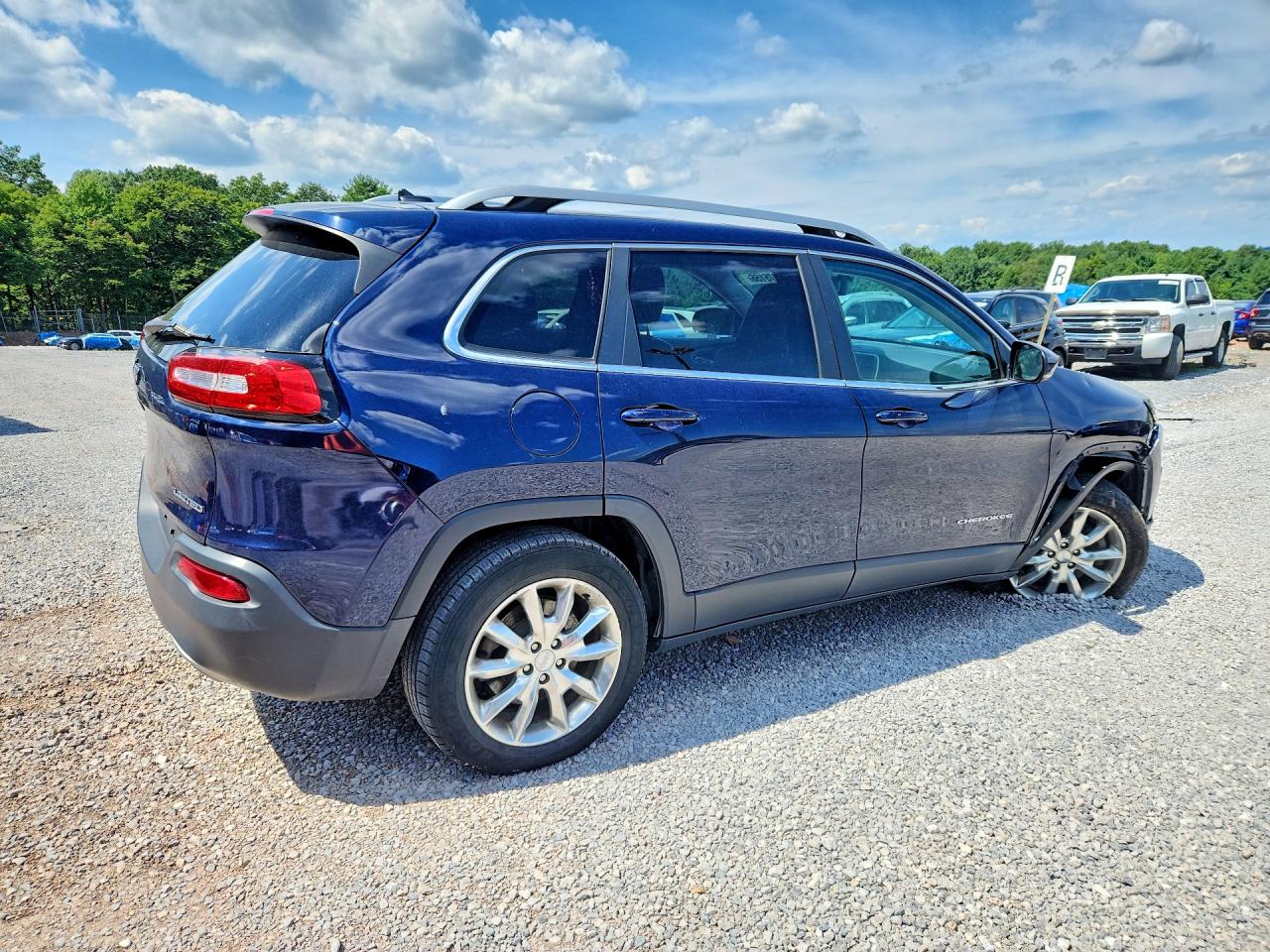 2014 Jeep Cherokee Limited Blue vin: 1C4PJMDS1EW270213
