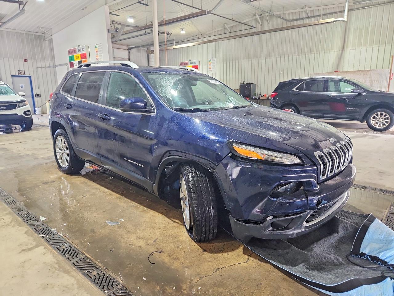 2014 Jeep Cherokee Limited Blue vin: 1C4PJMDS1EW270213