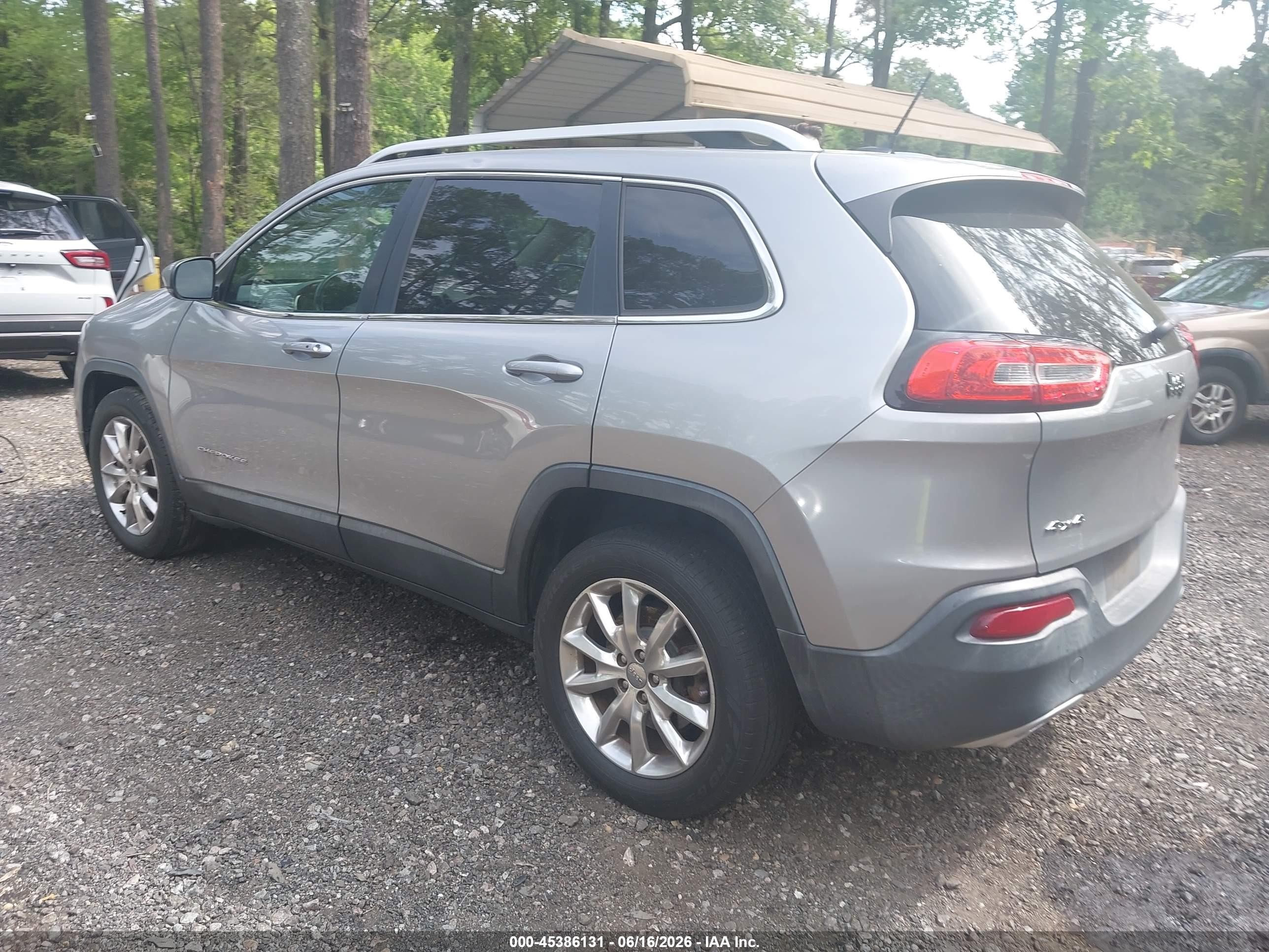 2015 Jeep Cherokee Limited Gray vin: 1C4PJMDS1FW545130
