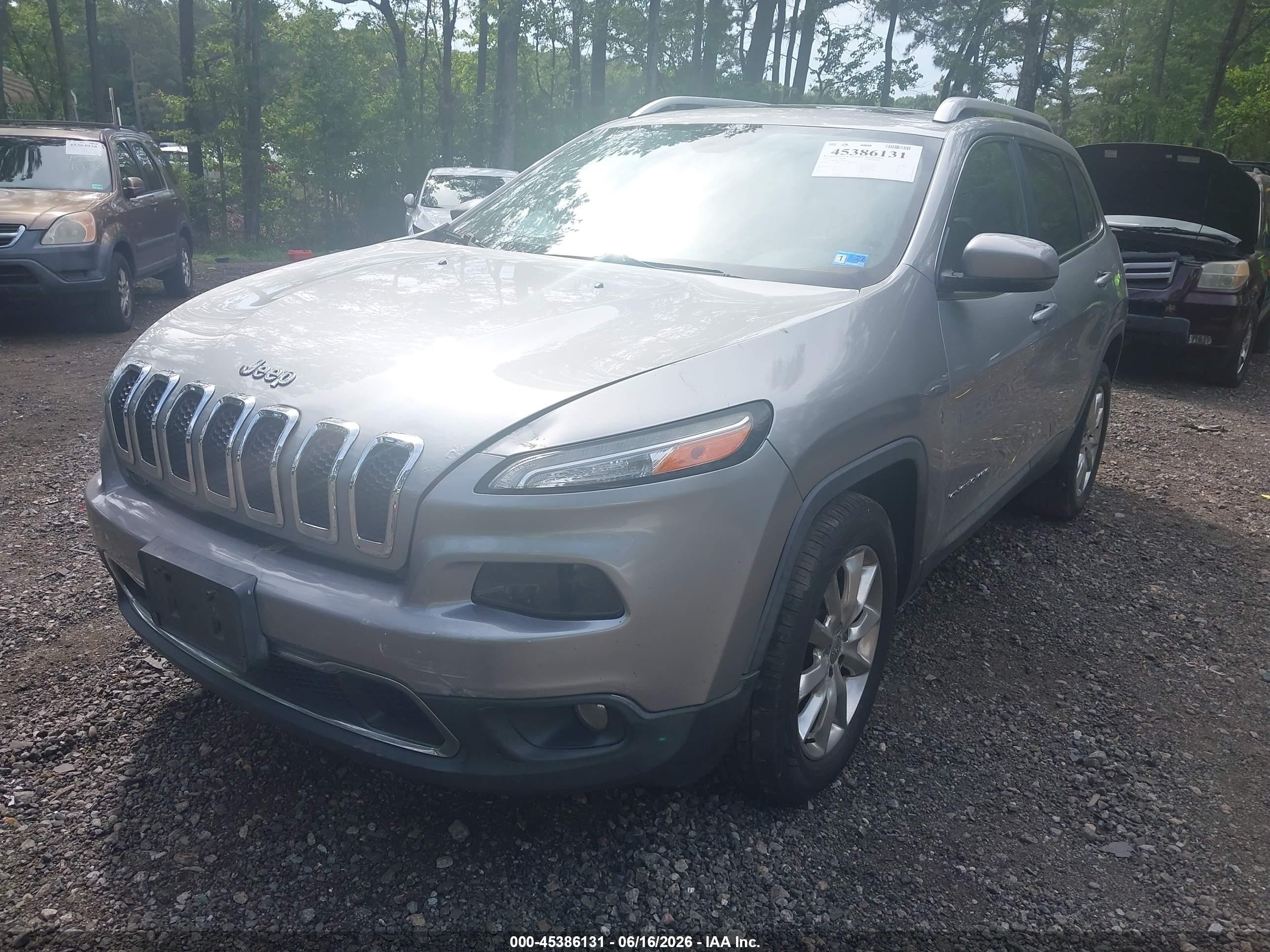 2015 Jeep Cherokee Limited Gray vin: 1C4PJMDS1FW545130