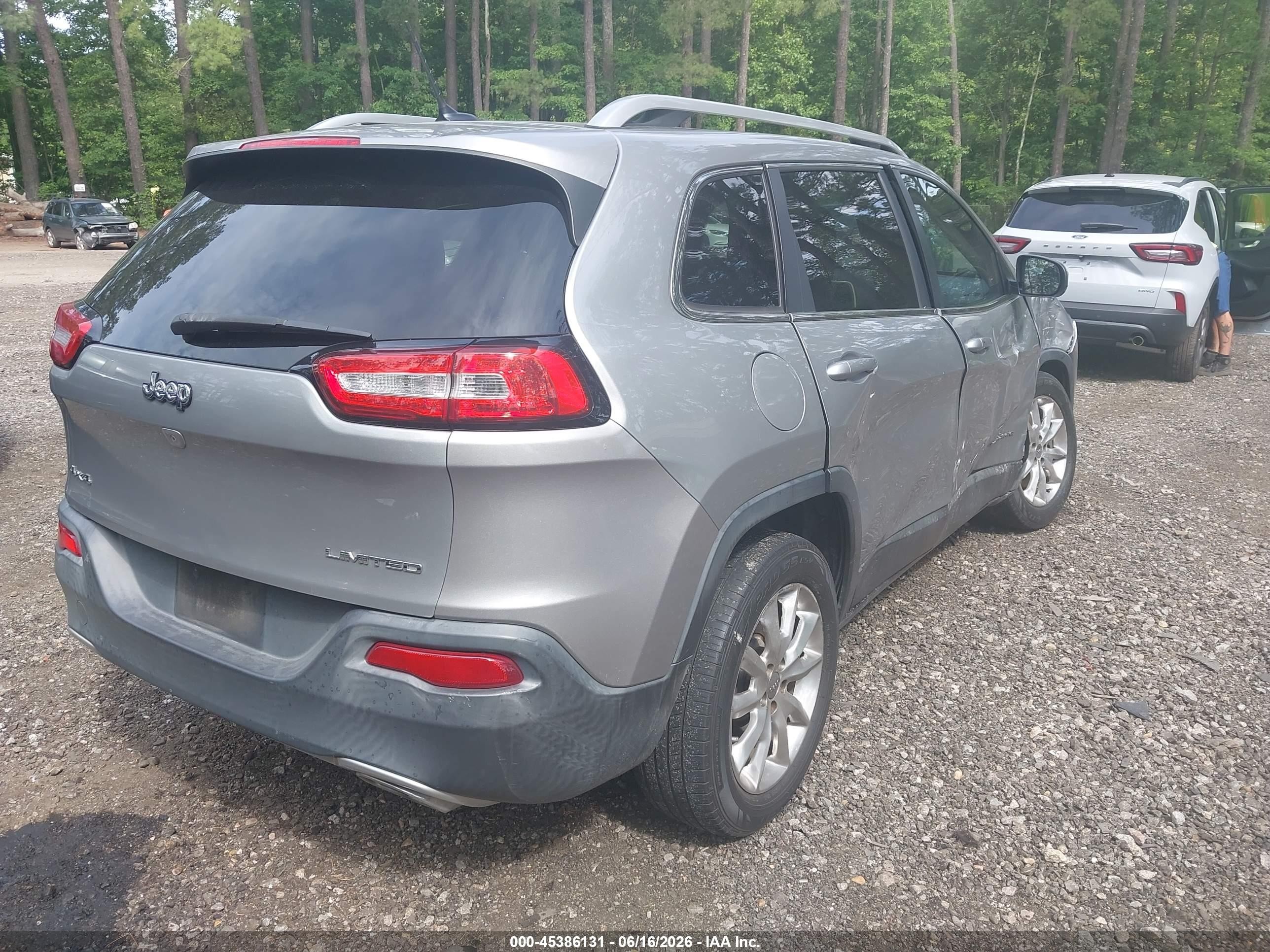 2015 Jeep Cherokee Limited Gray vin: 1C4PJMDS1FW545130