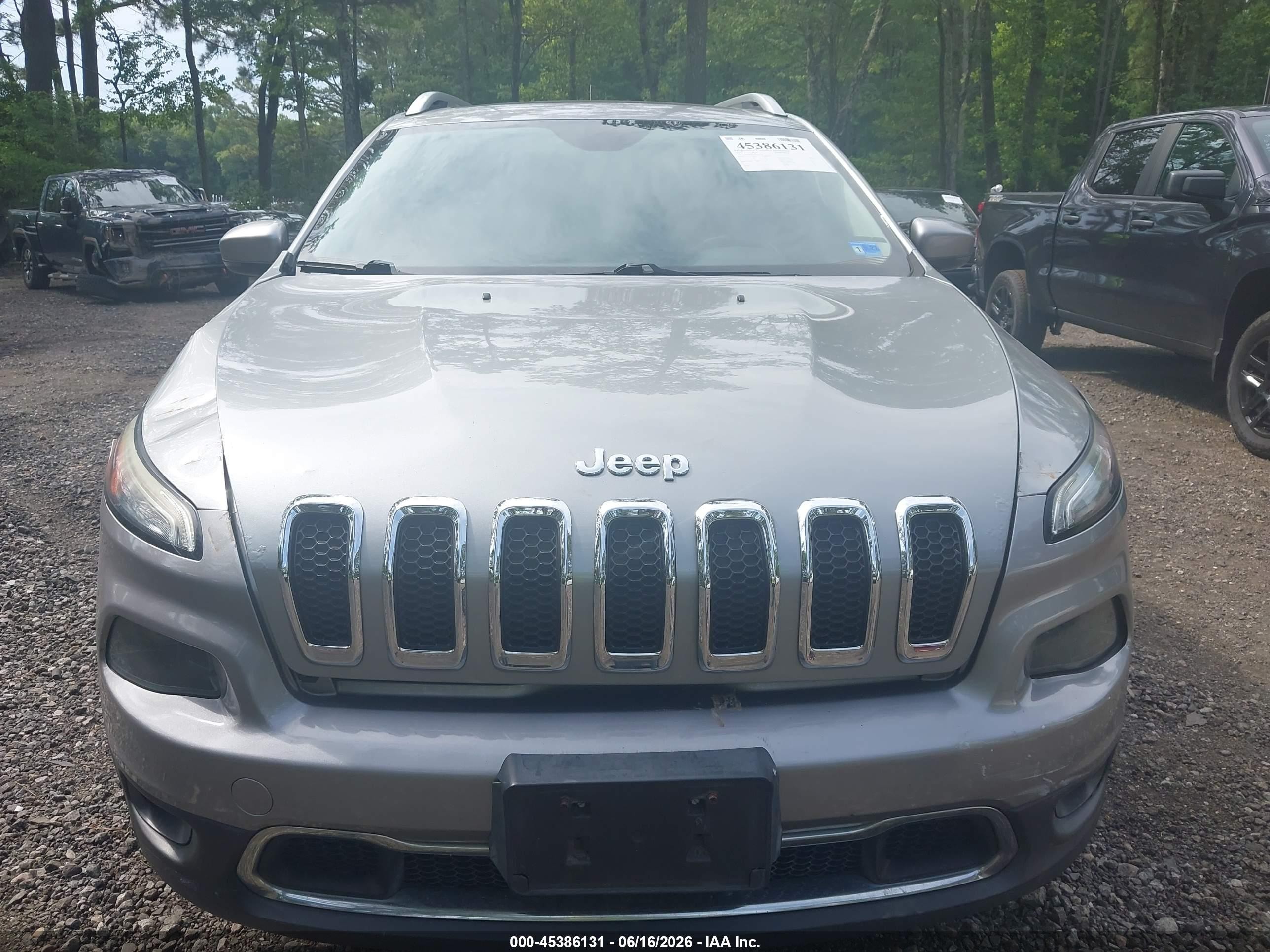 2015 Jeep Cherokee Limited Gray vin: 1C4PJMDS1FW545130