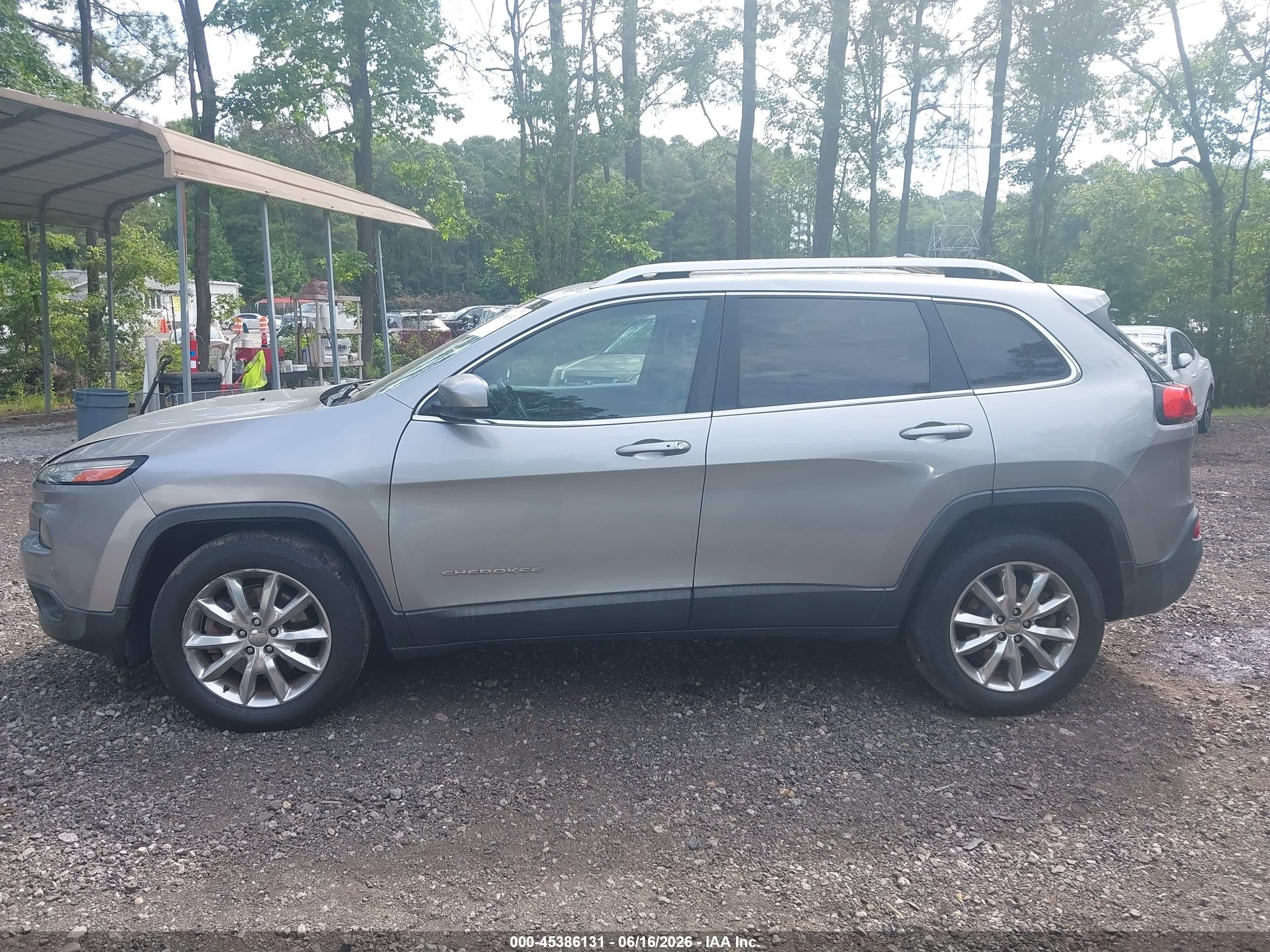 2015 Jeep Cherokee Limited Gray vin: 1C4PJMDS1FW545130