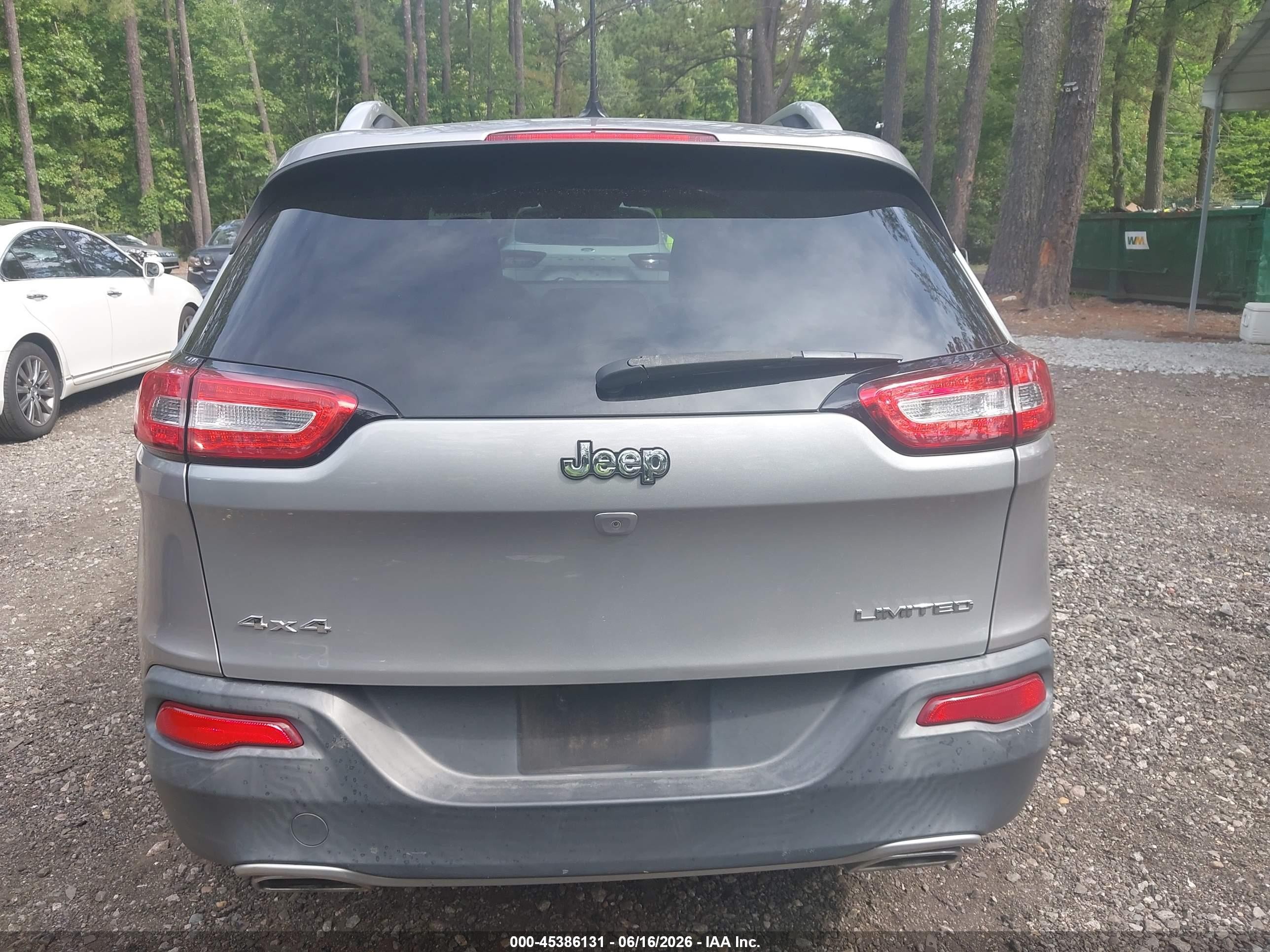 2015 Jeep Cherokee Limited Gray vin: 1C4PJMDS1FW545130