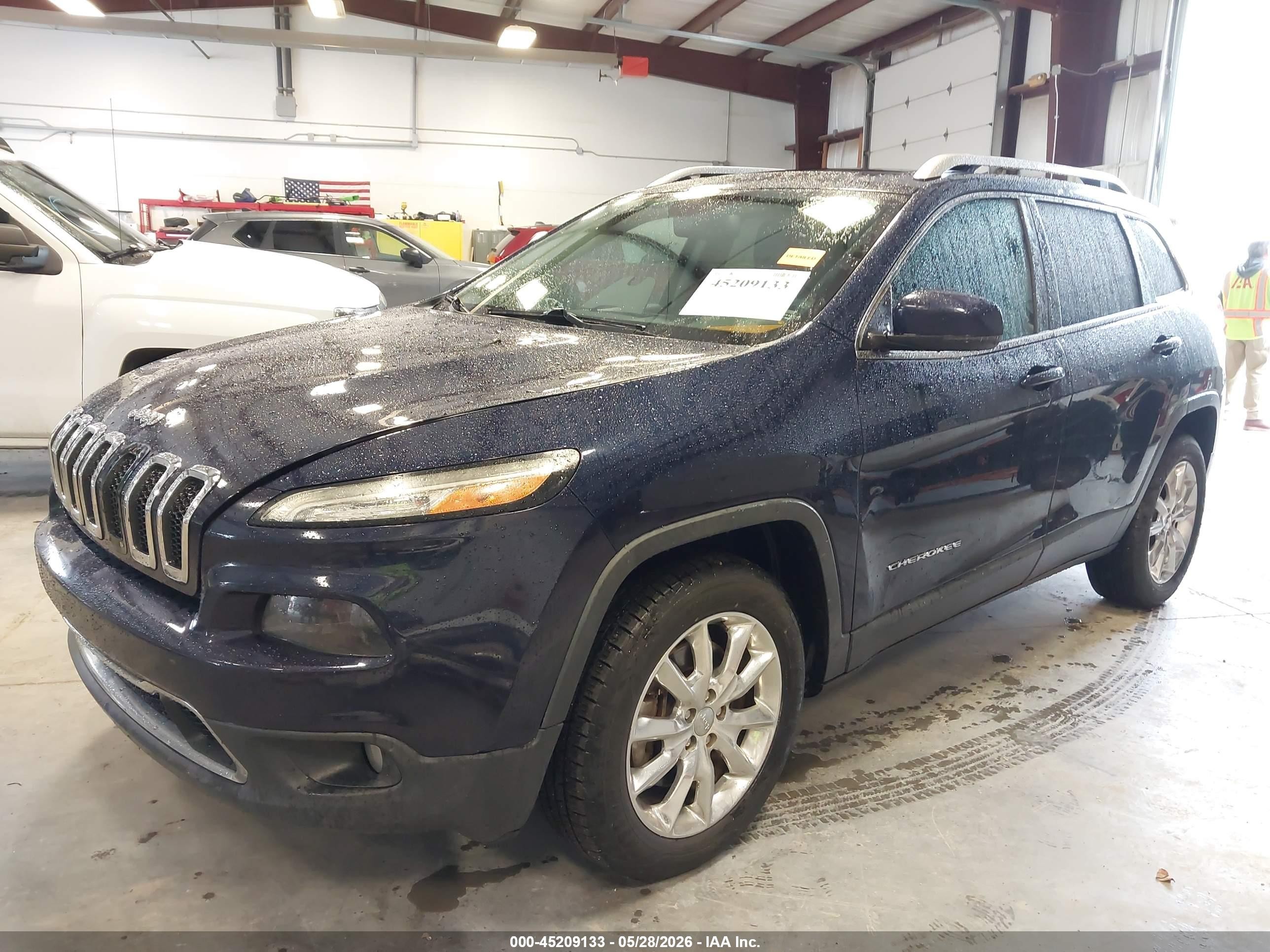 2015 Jeep Cherokee Limited Dark Blue vin: 1C4PJMDS1FW551817