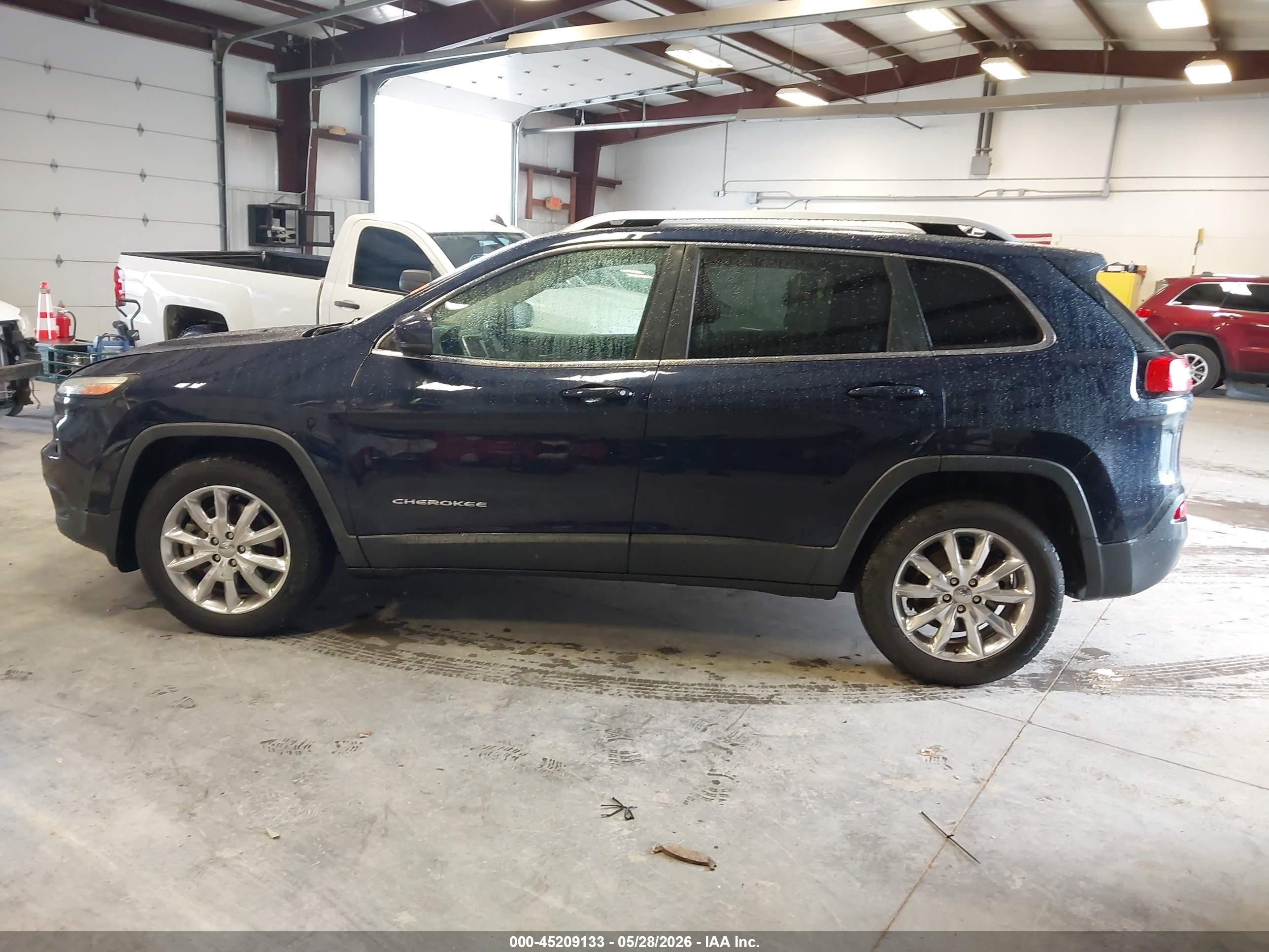 2015 Jeep Cherokee Limited Dark Blue vin: 1C4PJMDS1FW551817