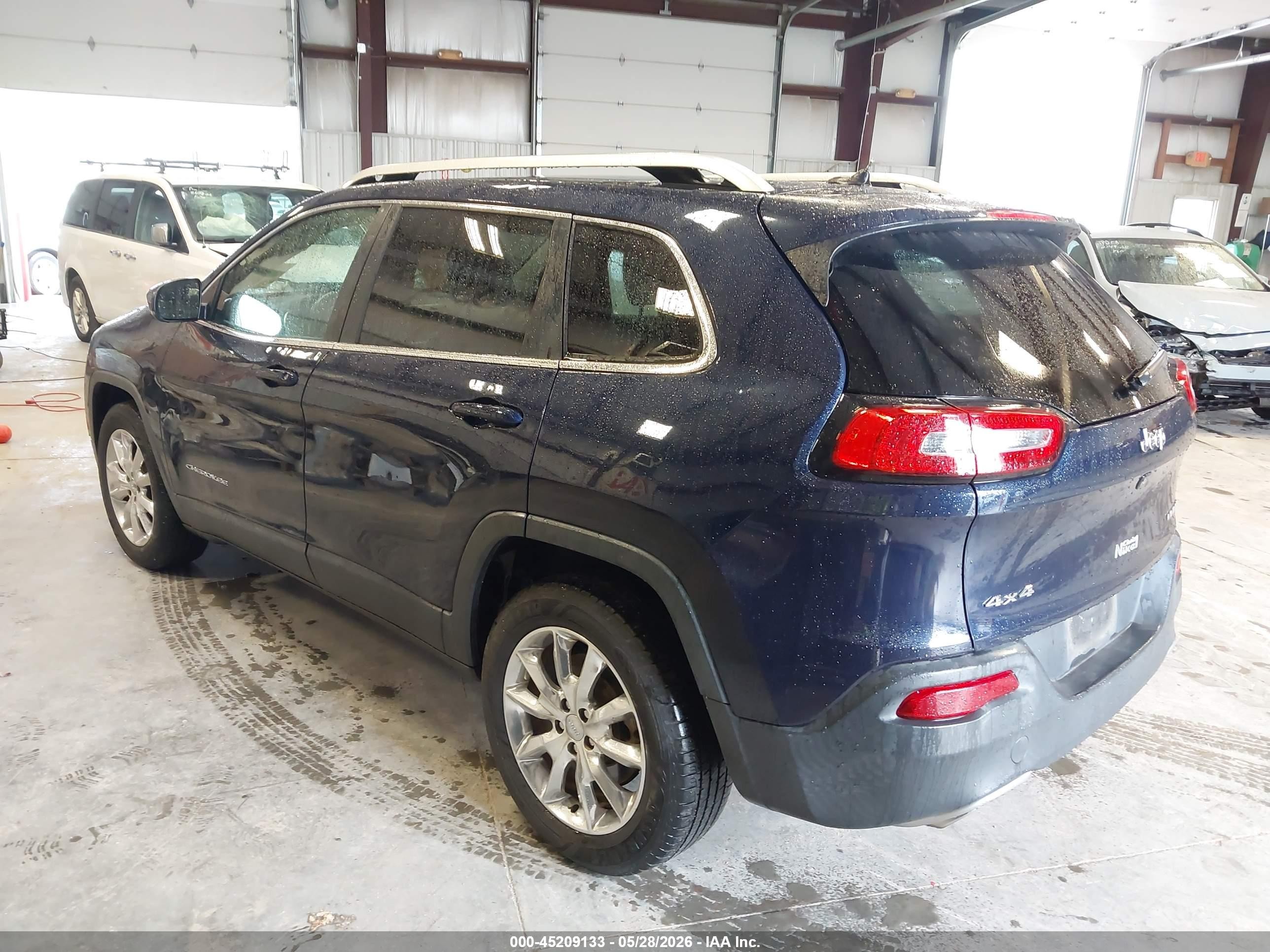 2015 Jeep Cherokee Limited Dark Blue vin: 1C4PJMDS1FW551817
