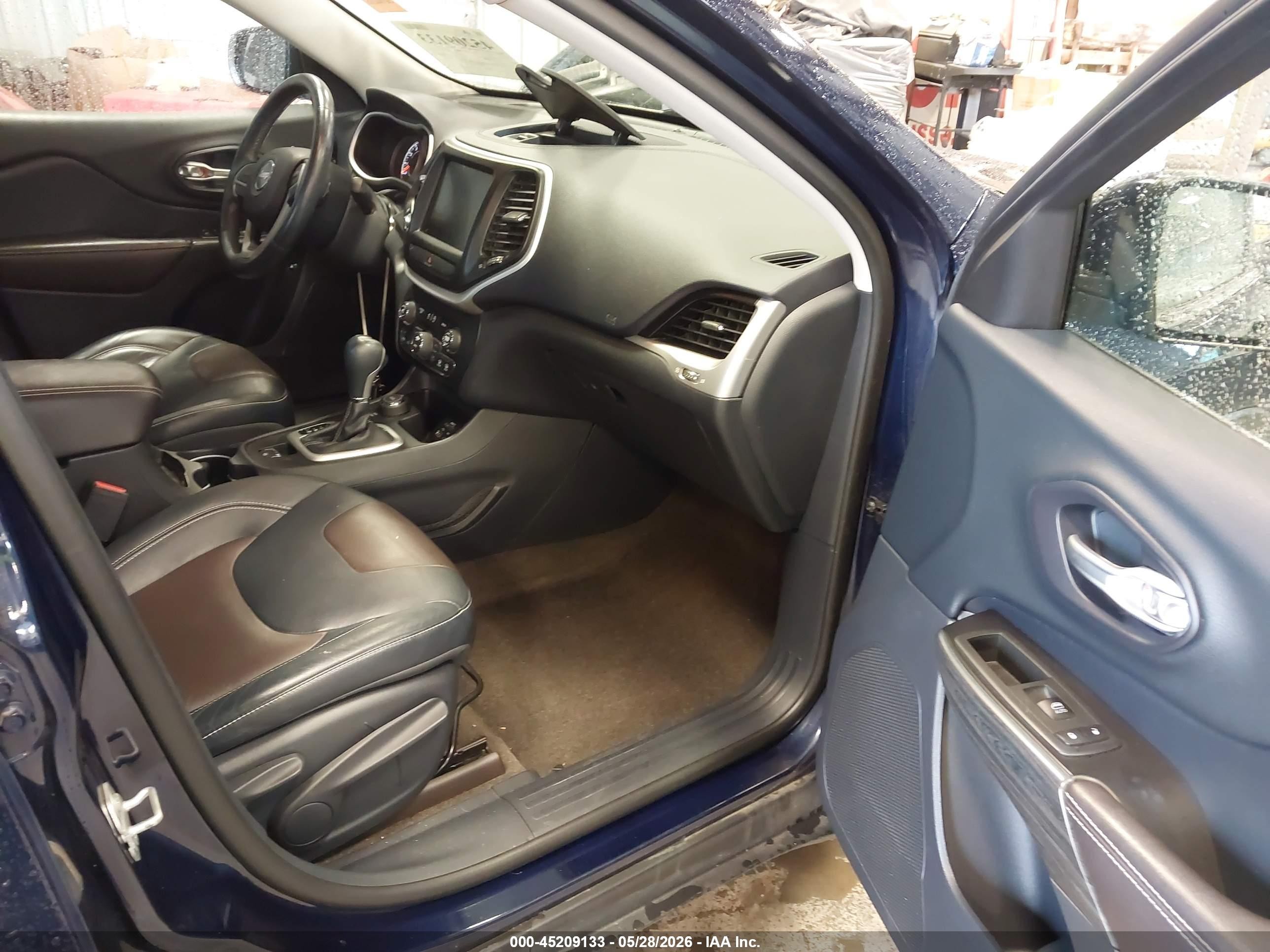 2015 Jeep Cherokee Limited Dark Blue vin: 1C4PJMDS1FW551817
