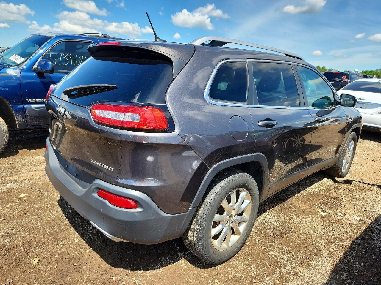 2015 Jeep Cherokee Limited Серый vin: 1C4PJMDS1FW646474